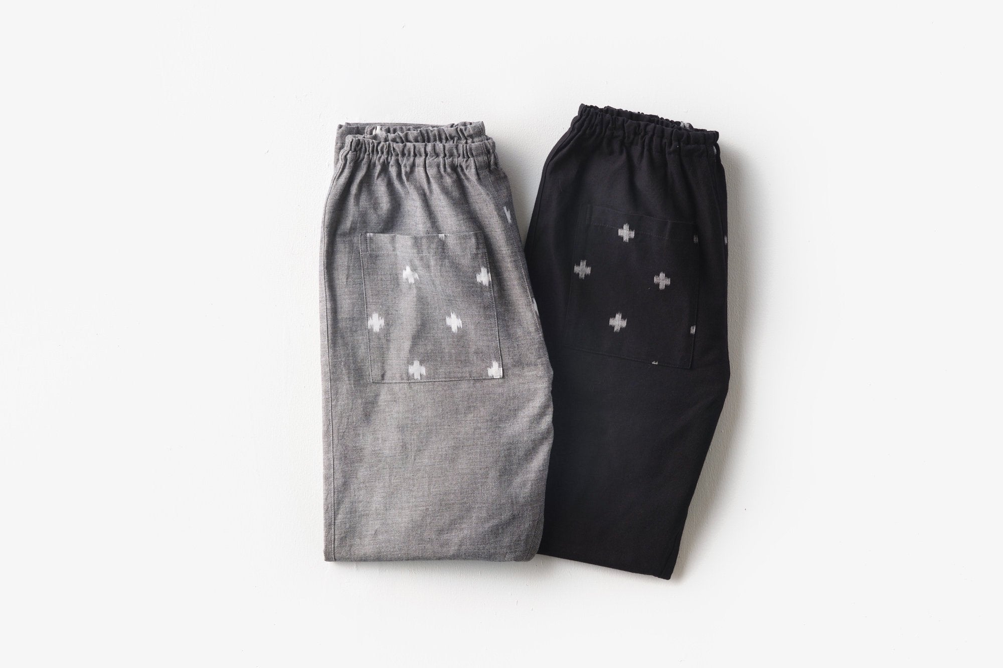 うなぎの寝床/もんぺ/十字模様/薄地