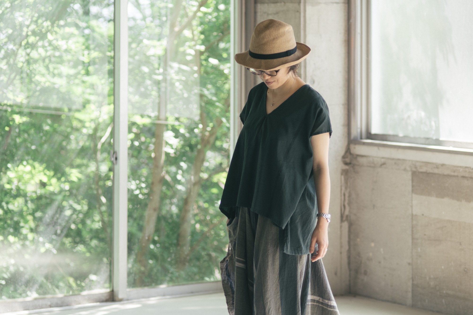 tamaki niime/fuwa-T short/wool