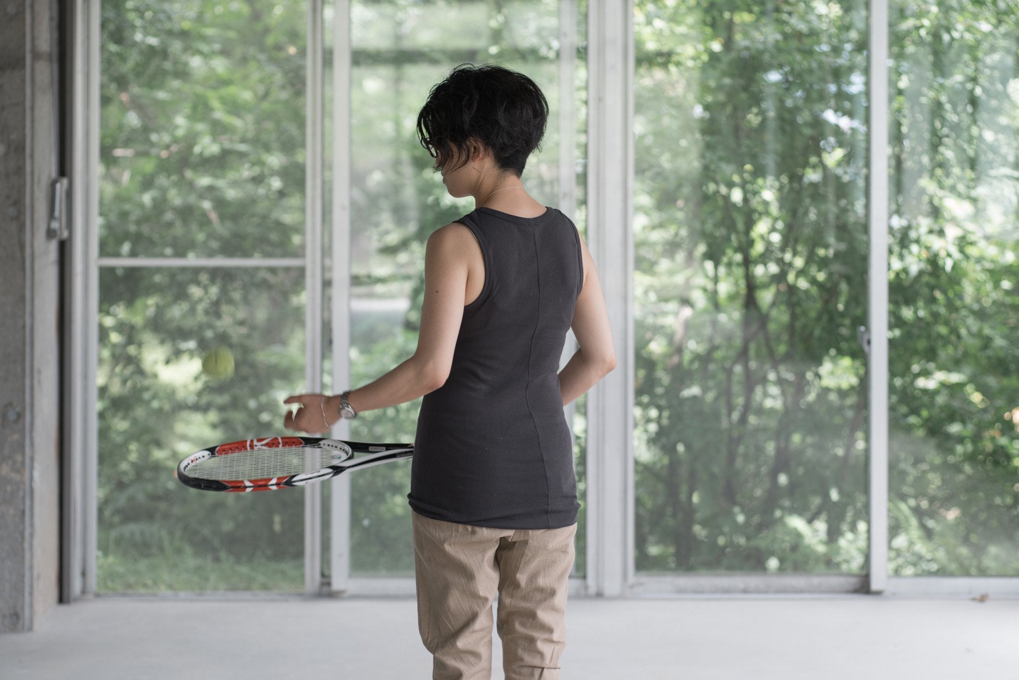 yohaku/5本針タンクトップ