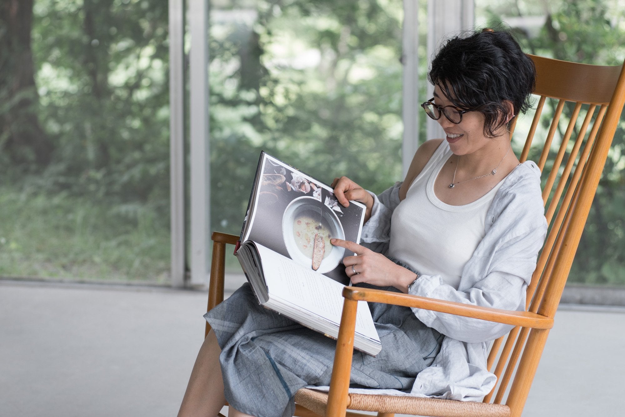 yohaku/5本針タンクトップ