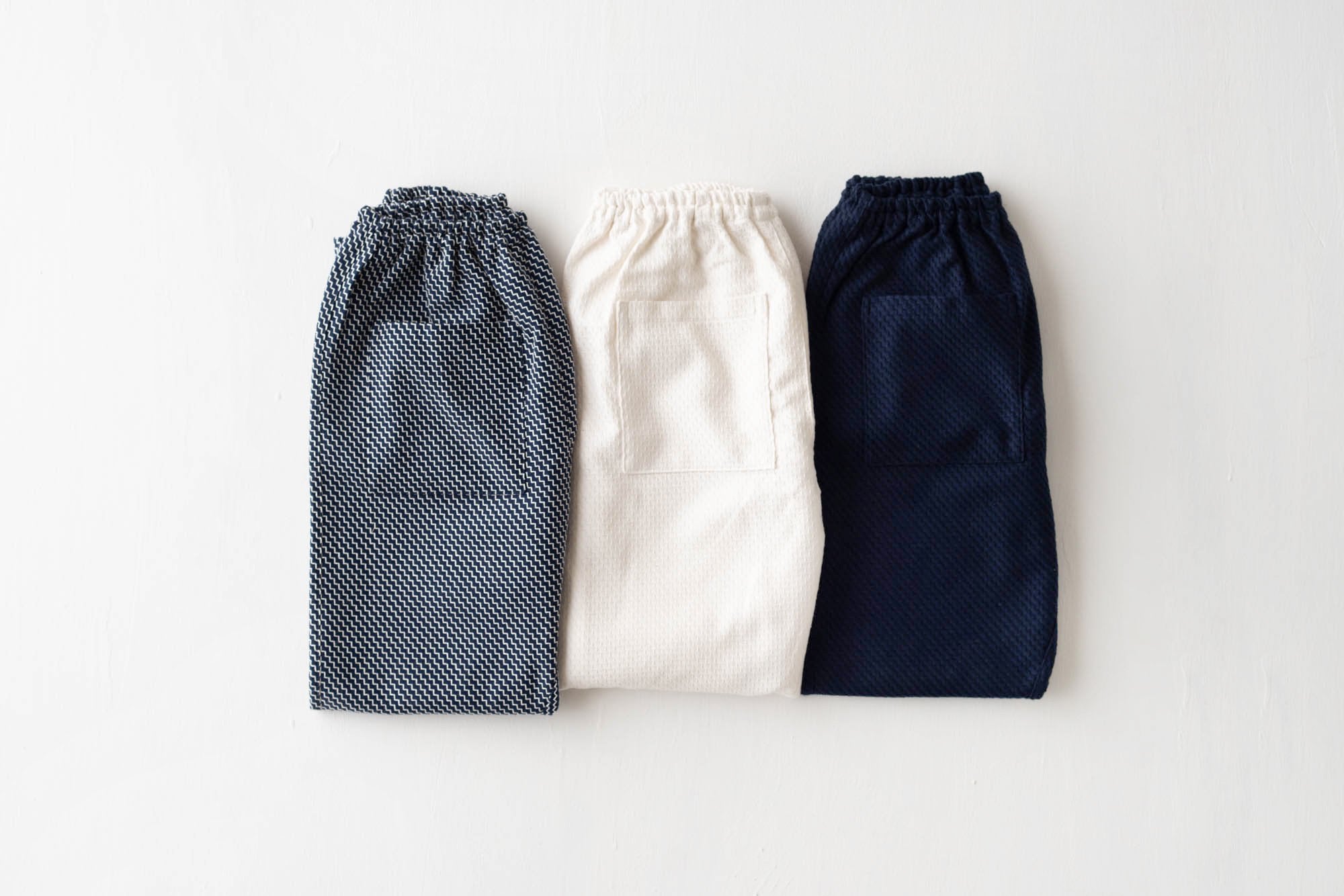 うなぎの寝床/産地コラボもんぺ/刺し子花織