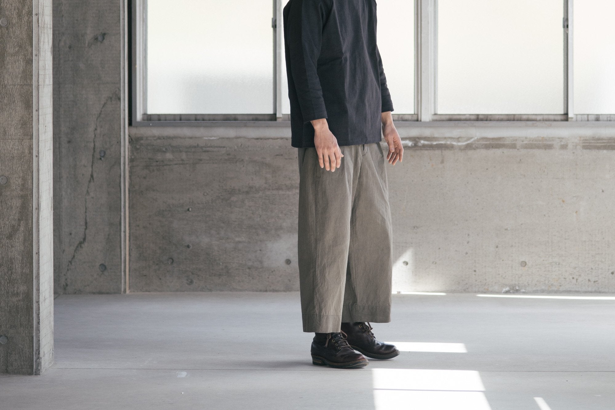 宝島染工/ワイドクロップドパンツ