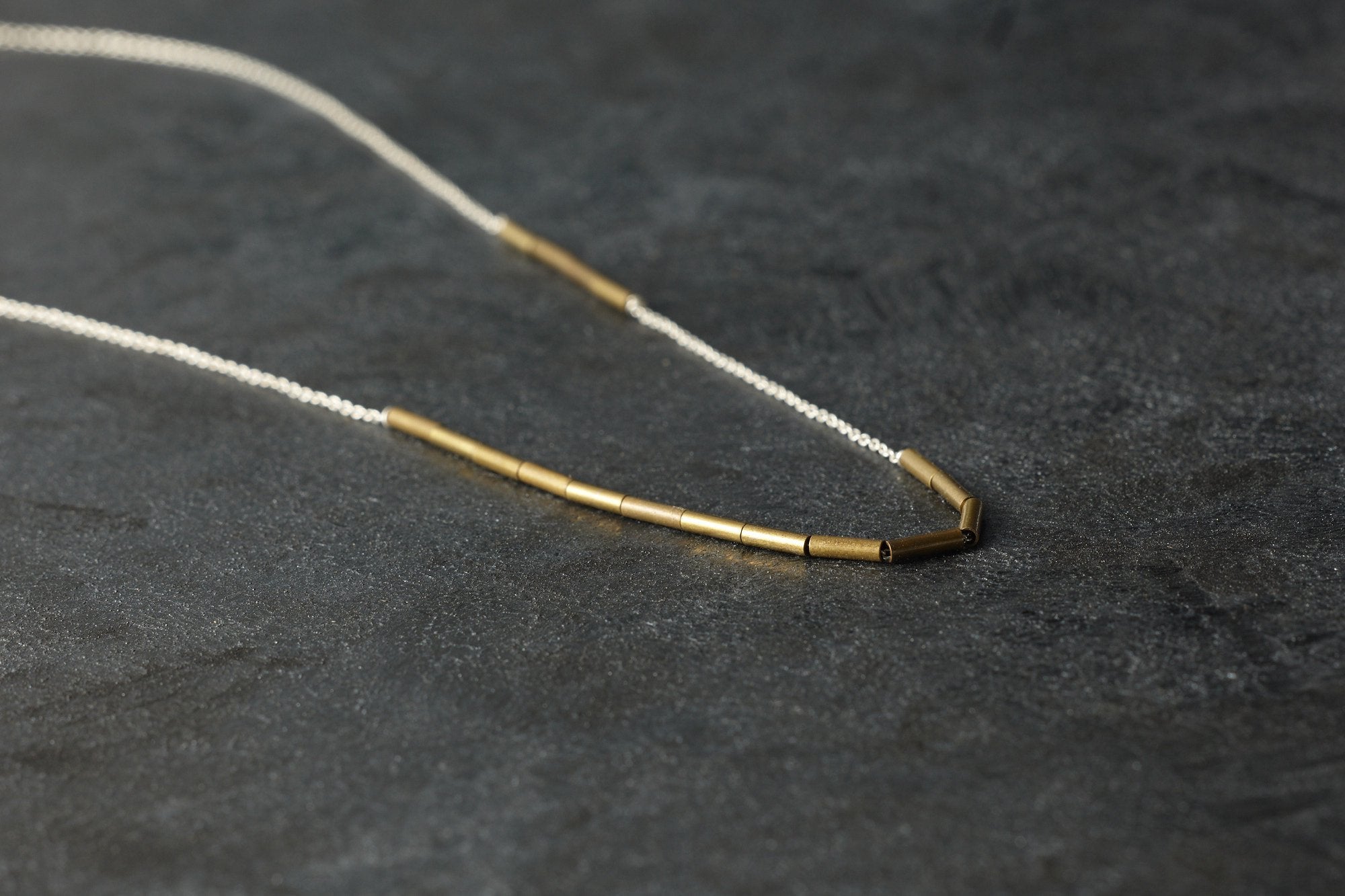 鶫 tsugumi 銀小物製作所/PIPE brass necklace