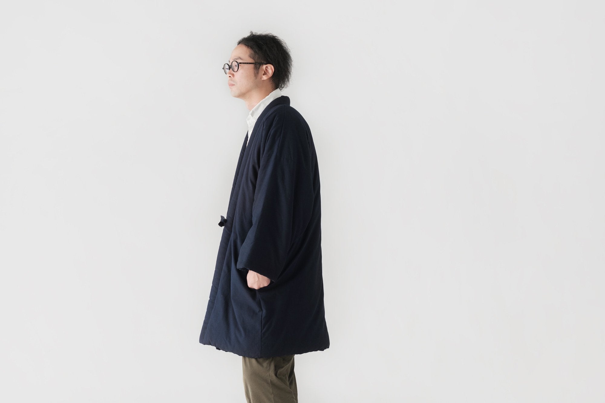 宮田織物/山並み袢天/oversized