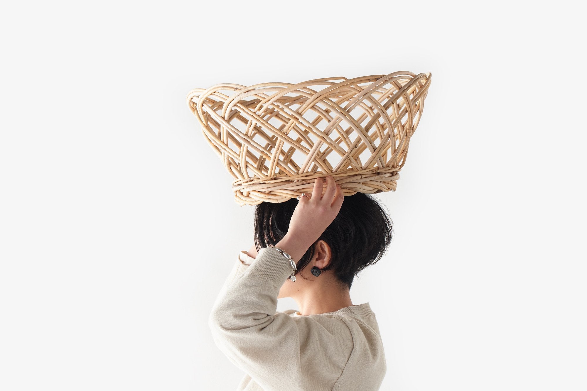 松野屋/ラタン脱衣かご