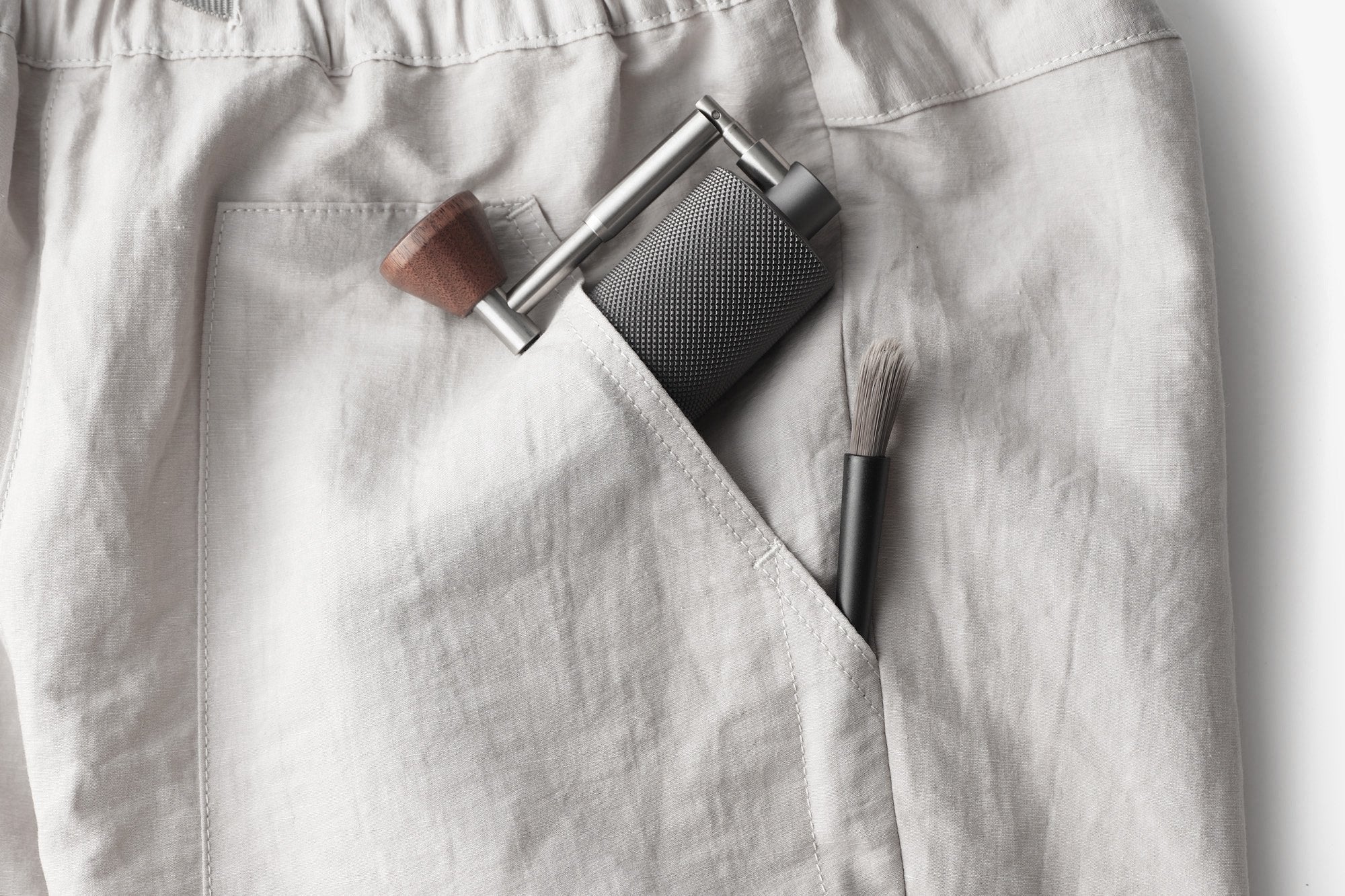 ASEEDONCLOUD/HW EASY TROUSERS/Linen nylon