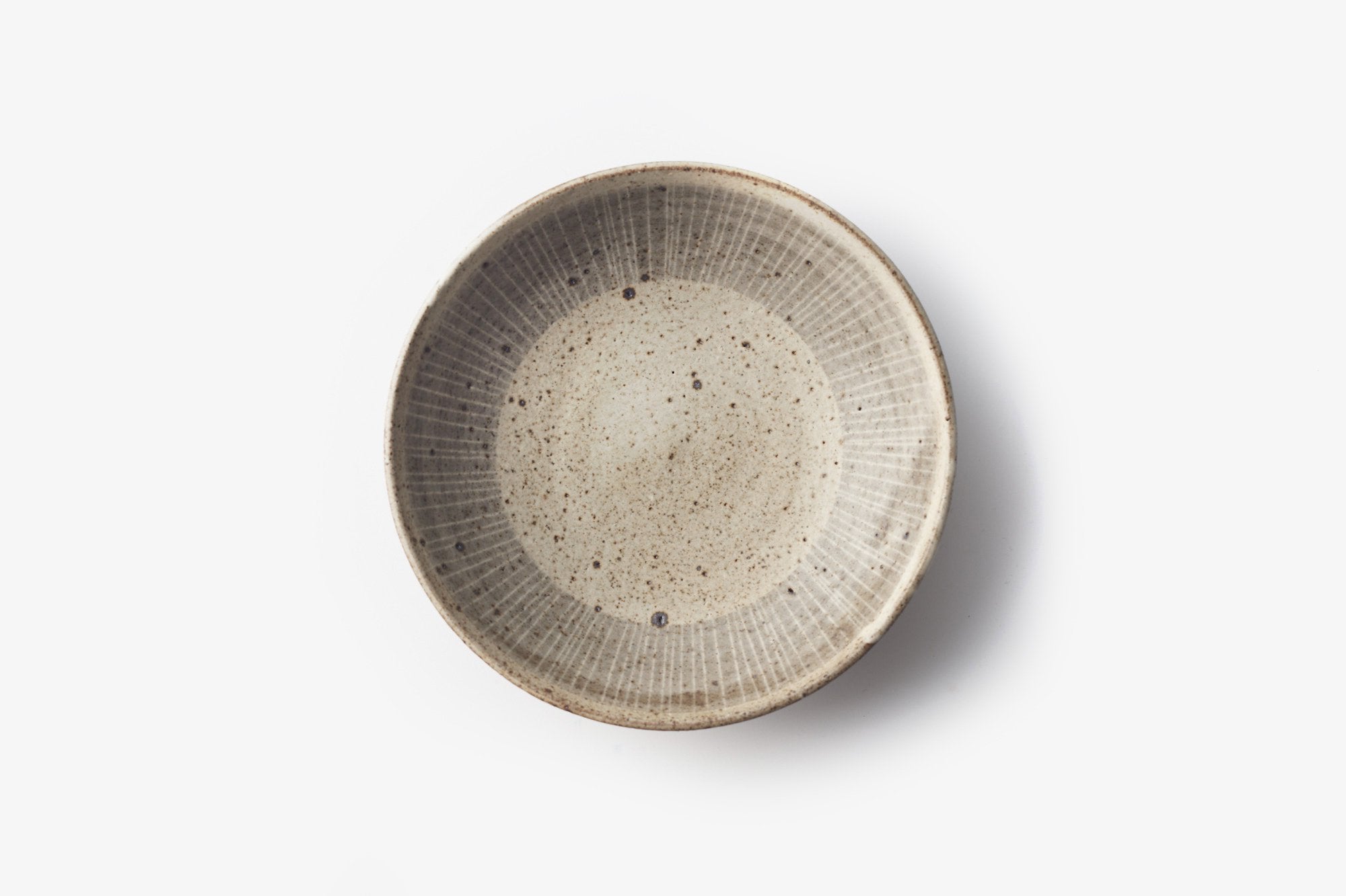 角りわ子/白釉呉須線皿