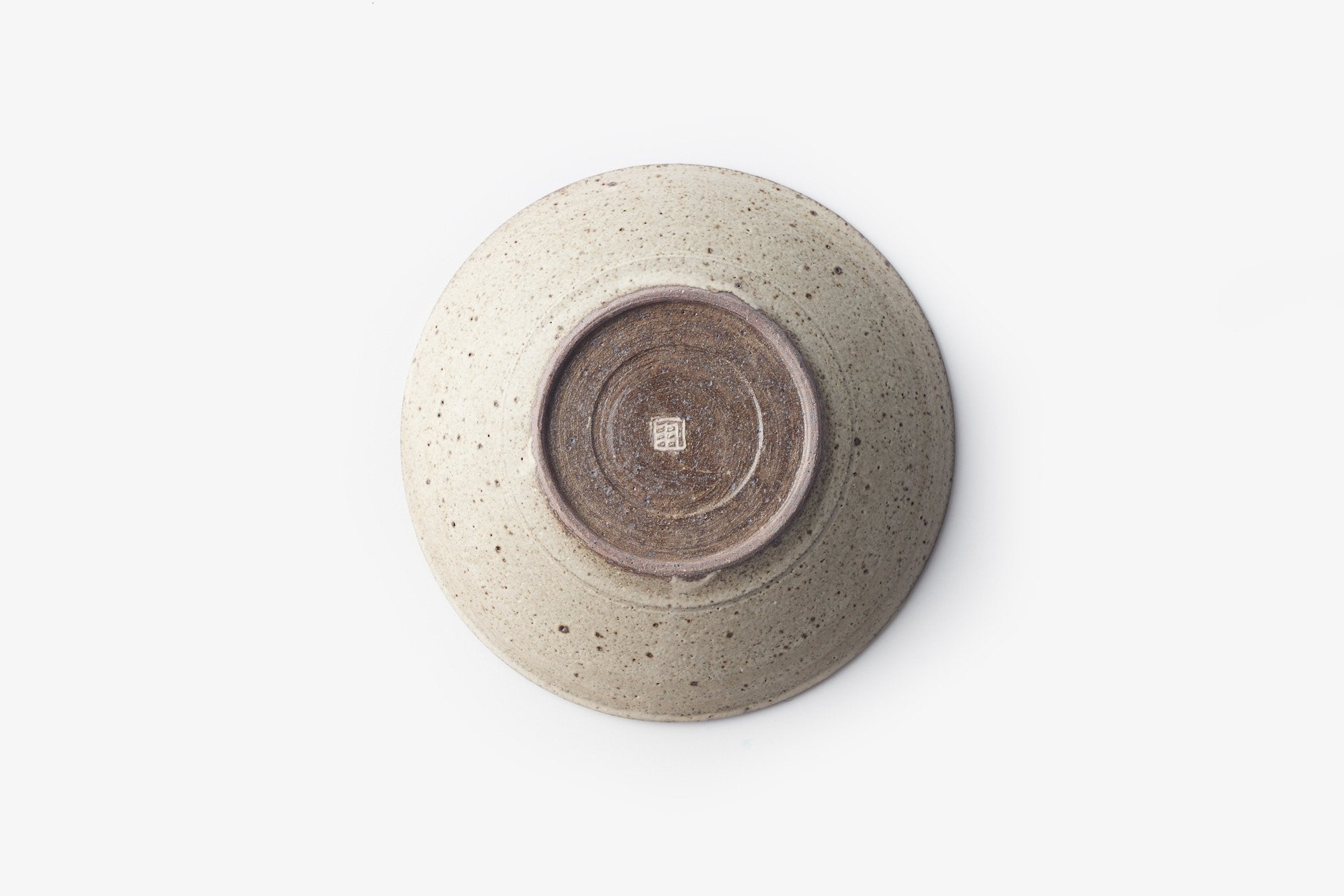 角りわ子/白釉呉須線皿