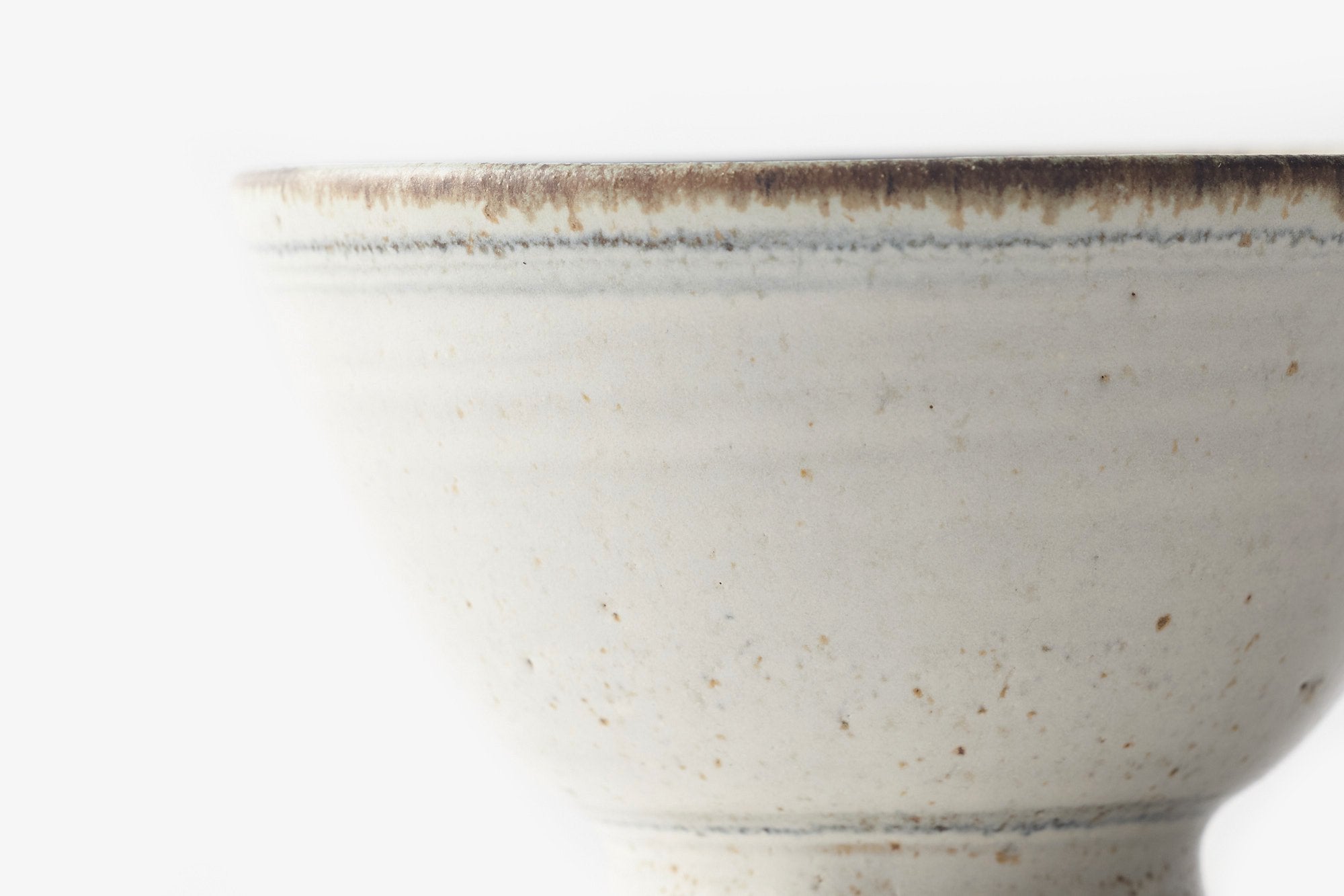 角りわ子/黒墨釉線紋汲出 白色釉呉須線汲出 白釉線紋汲出