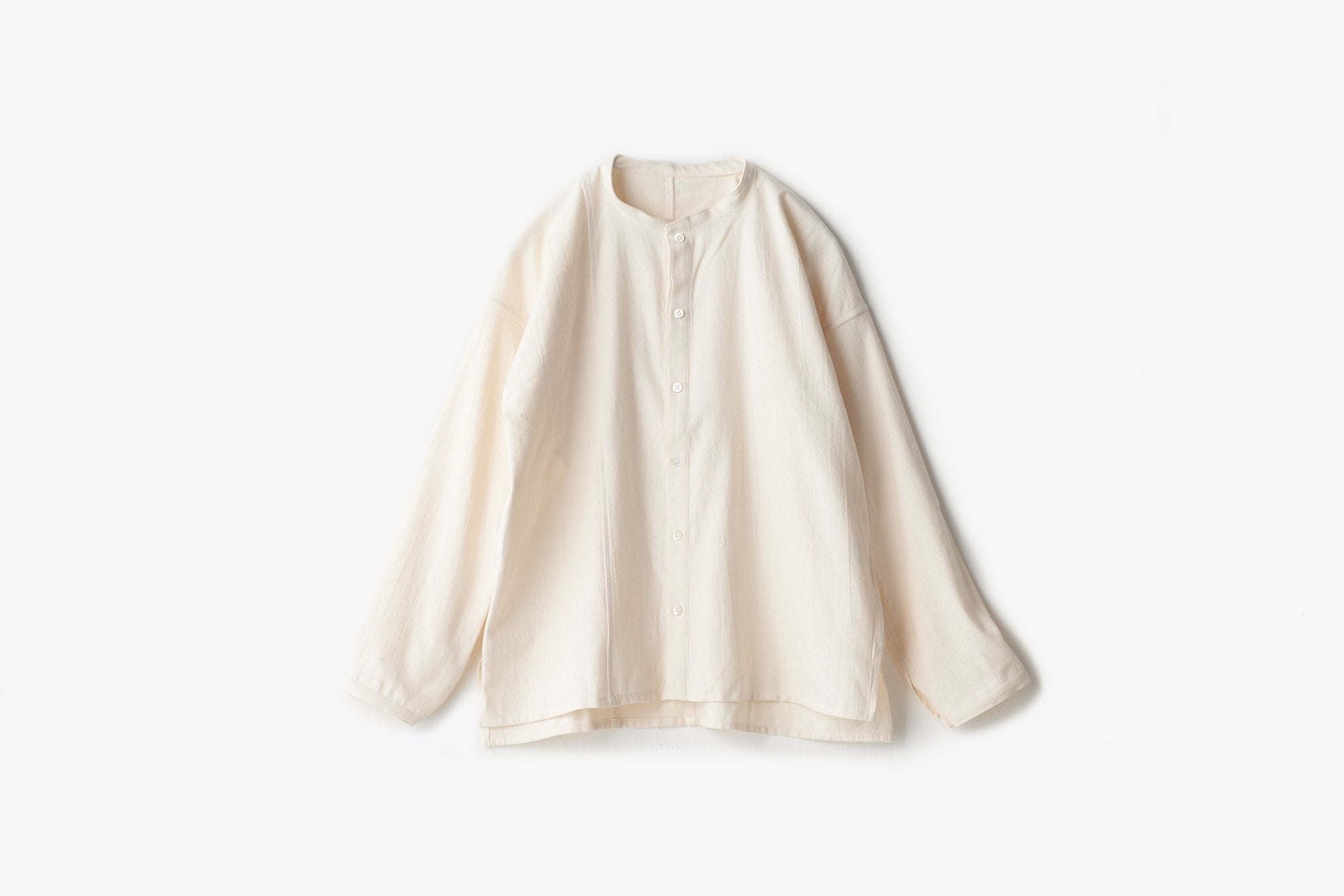 石徹白洋品店/越前シャツ/オーガニックコットンネル/生成り