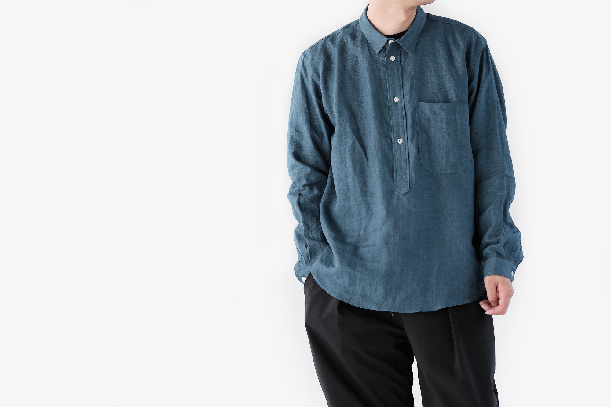 ASEEDONCLOUD/HW pull-on shirt/リネン