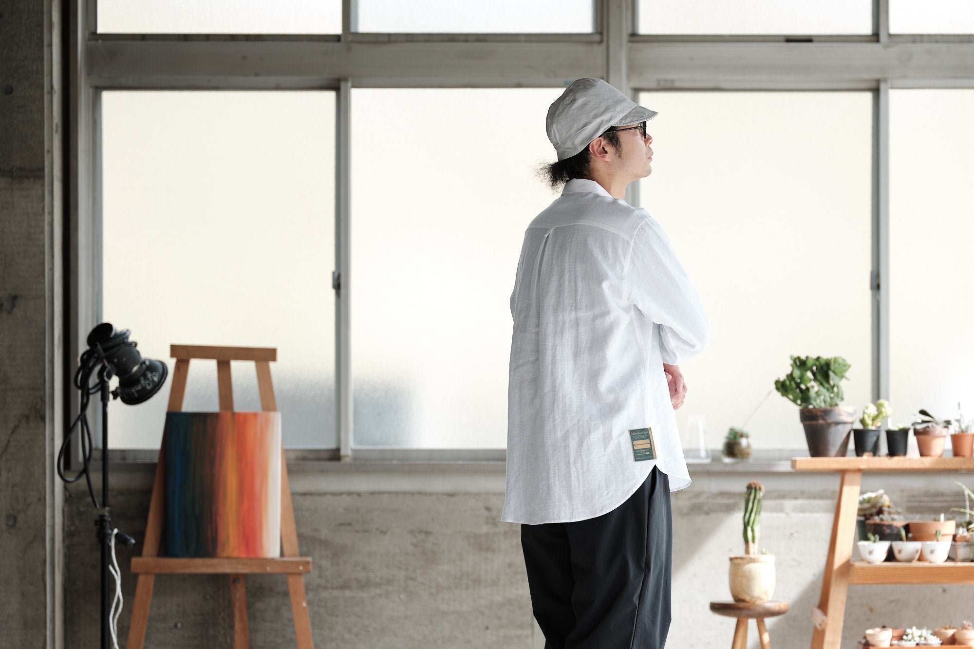 ASEEDONCLOUD/HW pull-on shirt/リネン