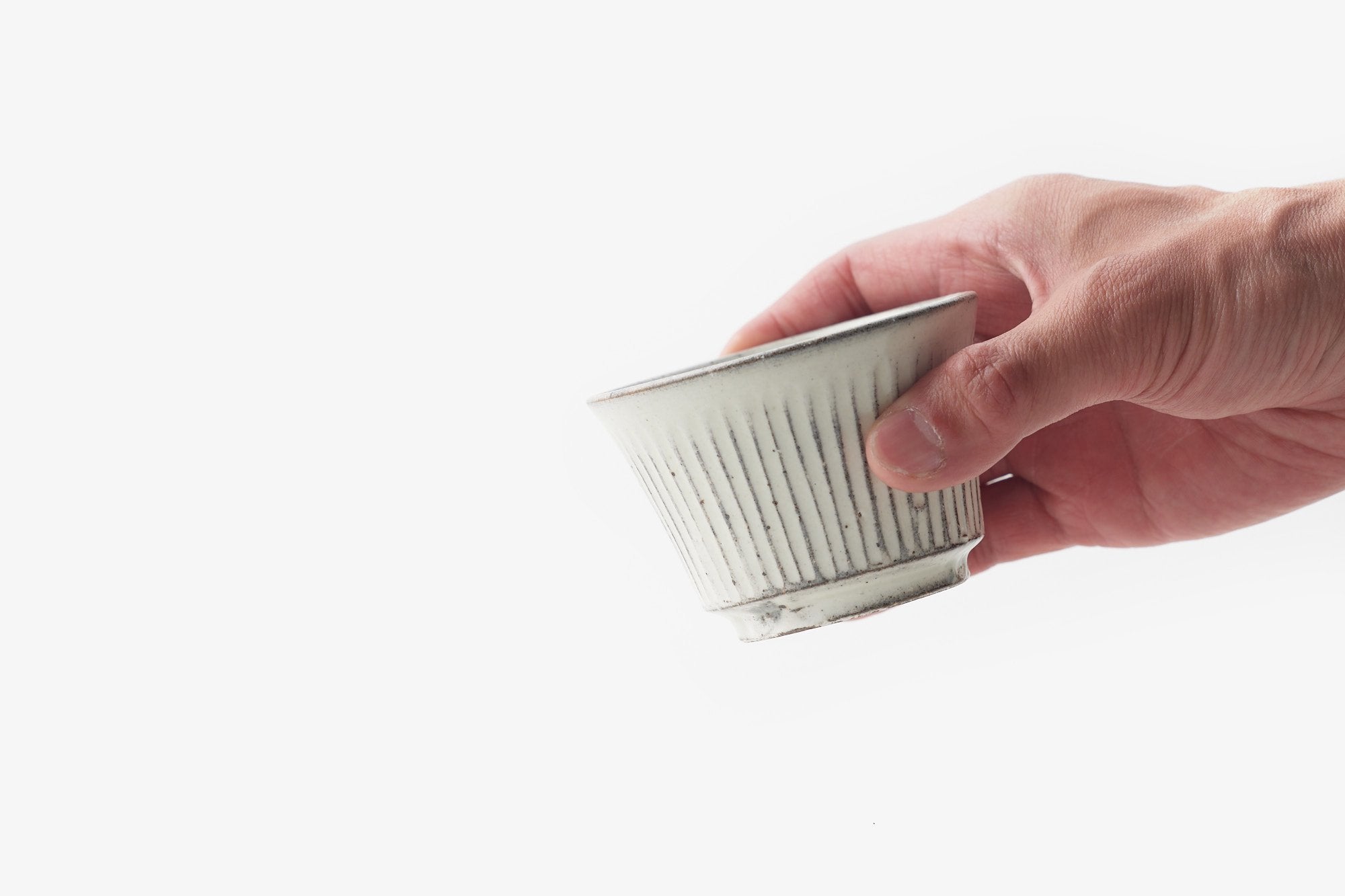 戸津圭一郎/縞蕎麦猪口 面取蕎麦猪口