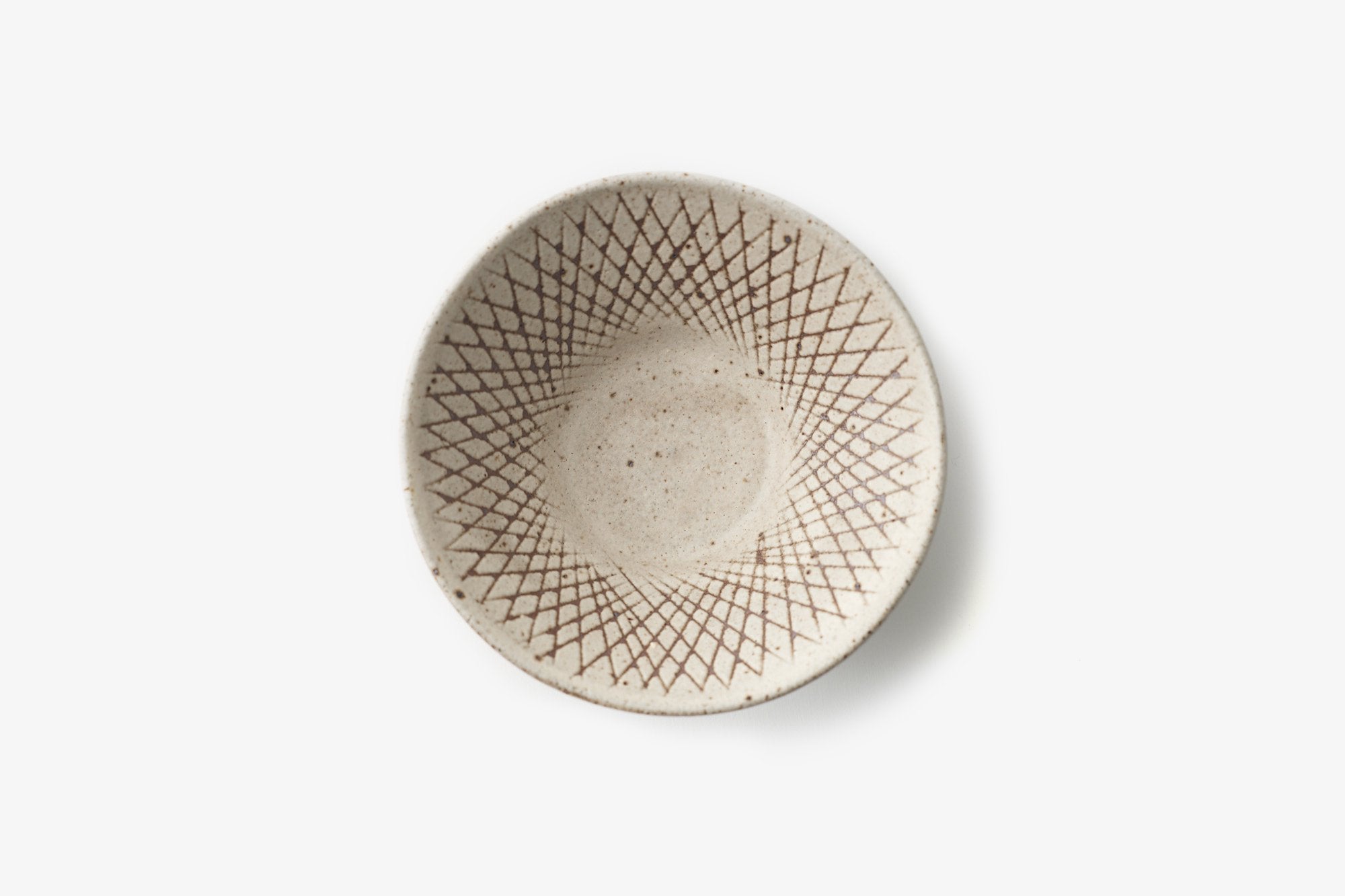 角りわ子/白釉線紋小鉢