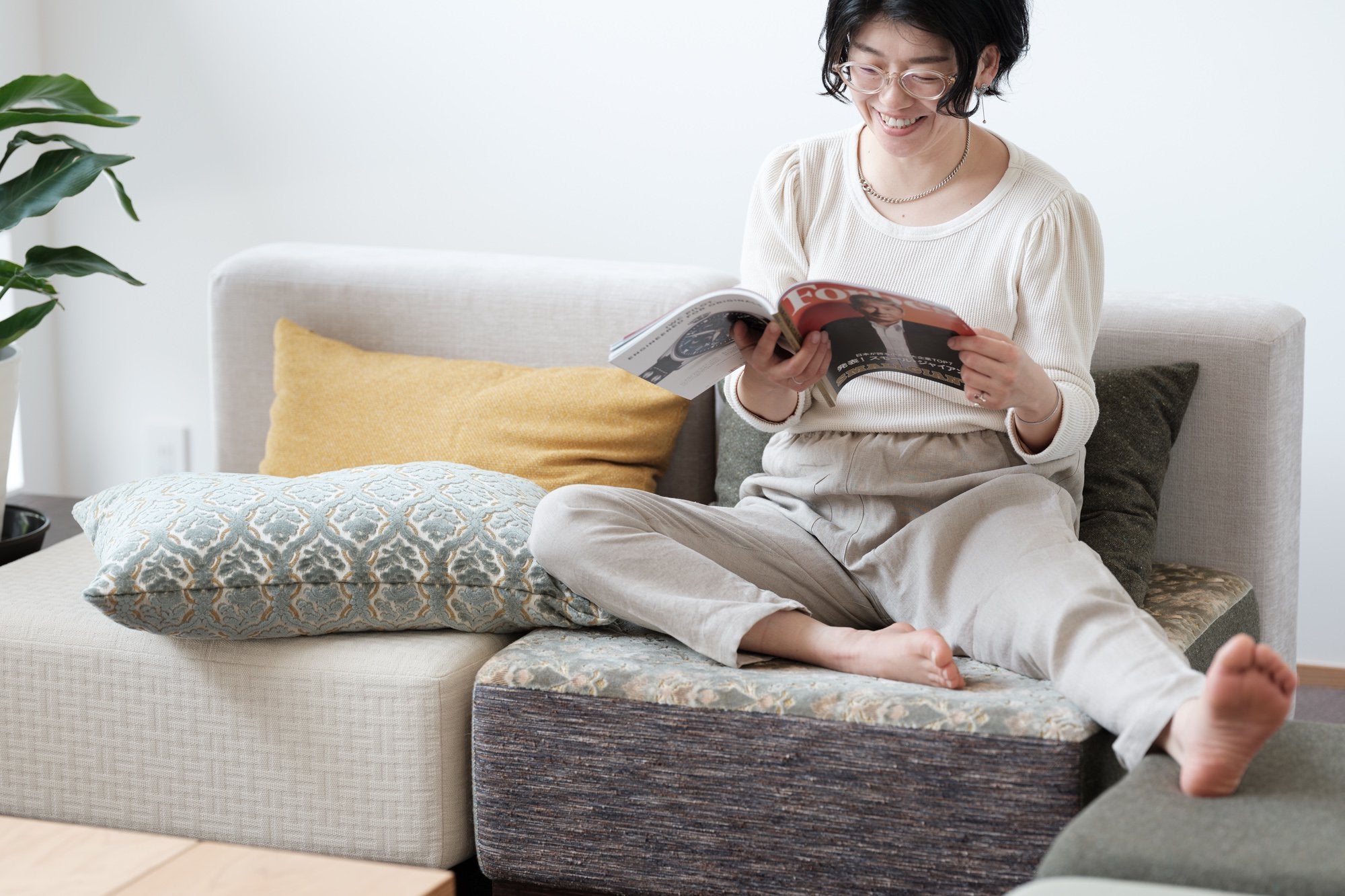 うなぎの寝床/産地コラボもんぺ/近江/リネン