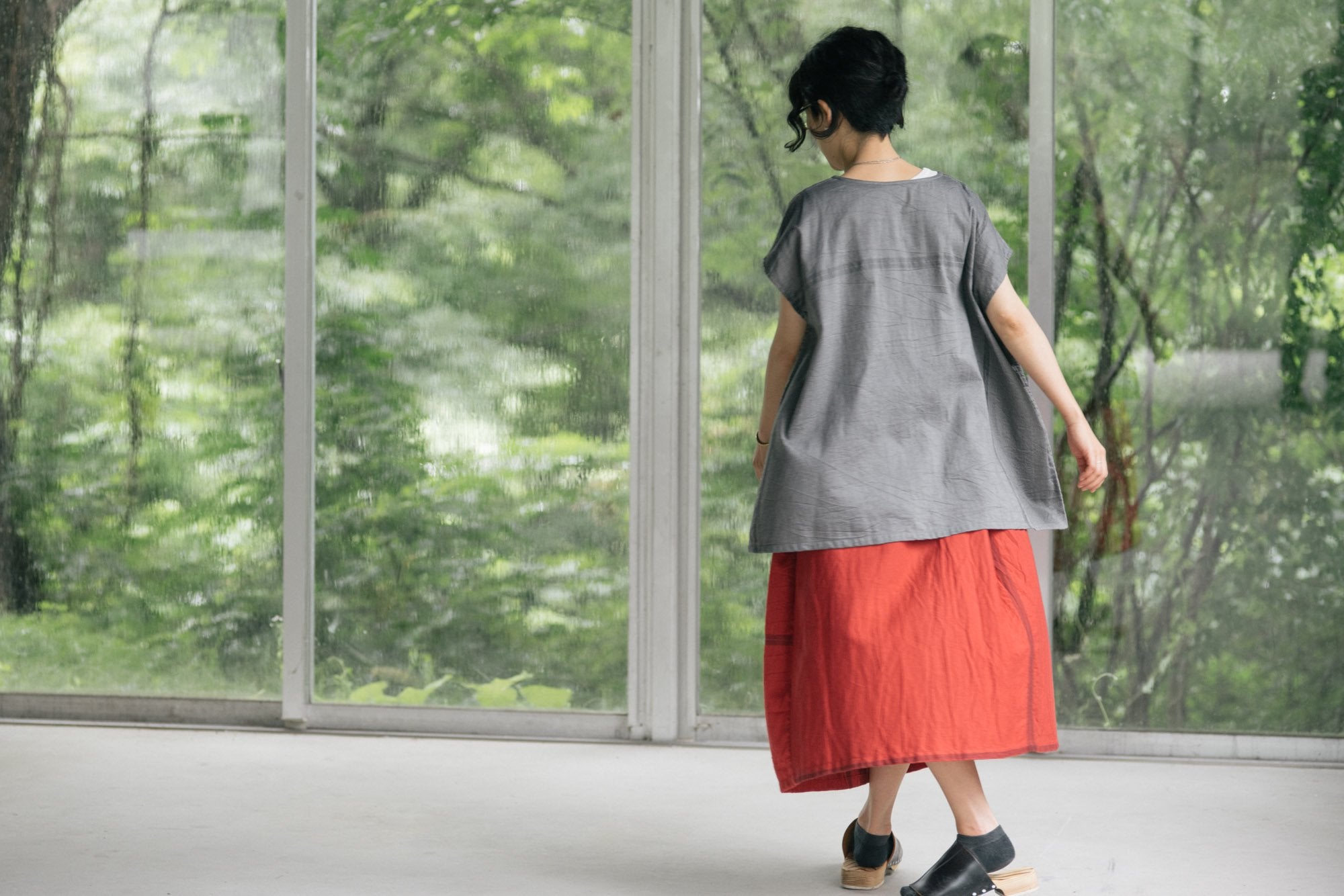 tamaki niime/fuwa-T short/cotton