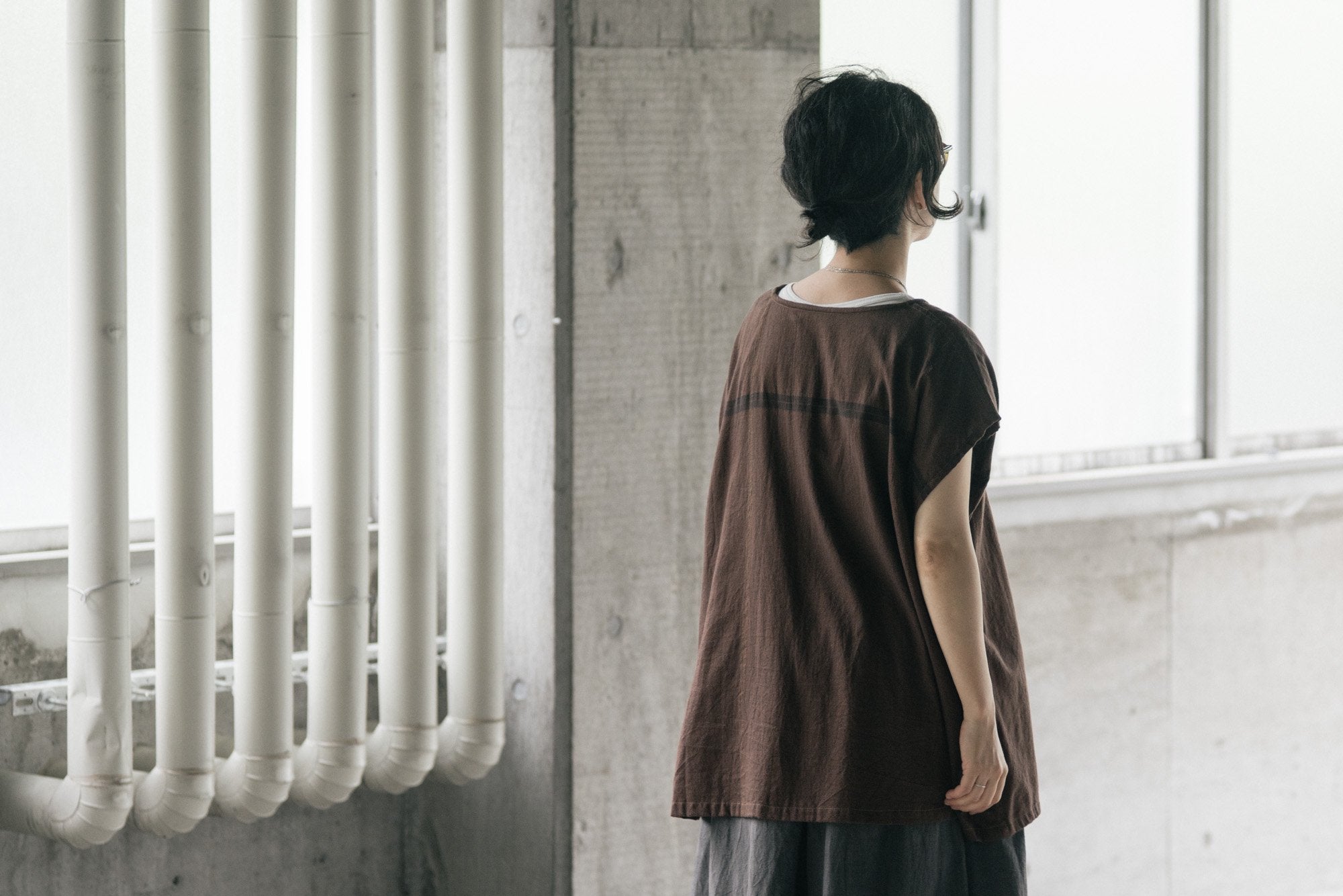 tamaki niime/fuwa-T short/cotton