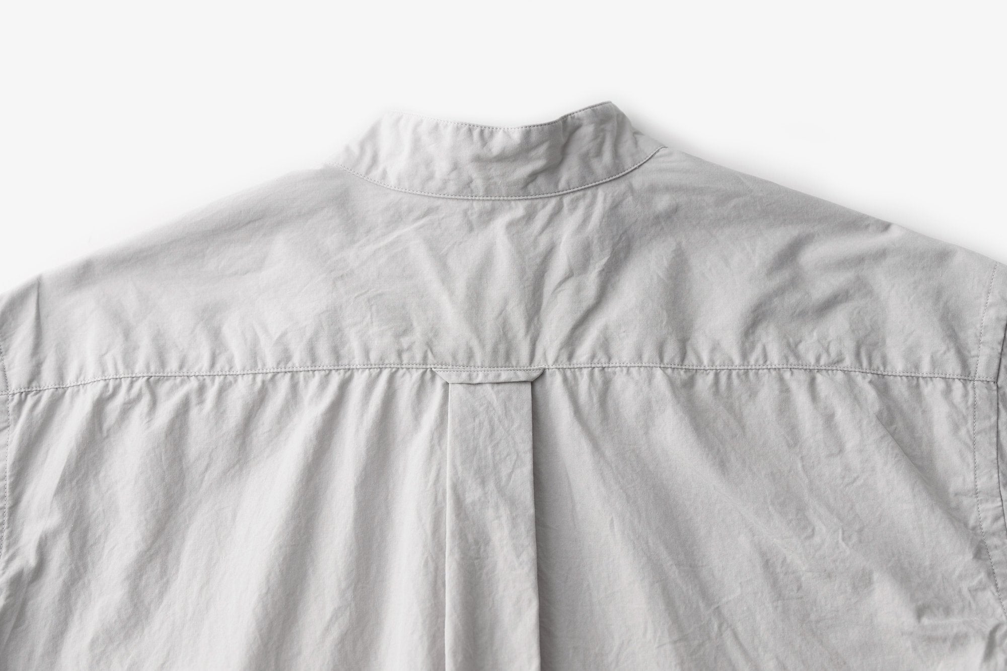 classico/h.b スタンドカラーシャツ/organic typewriter cloth