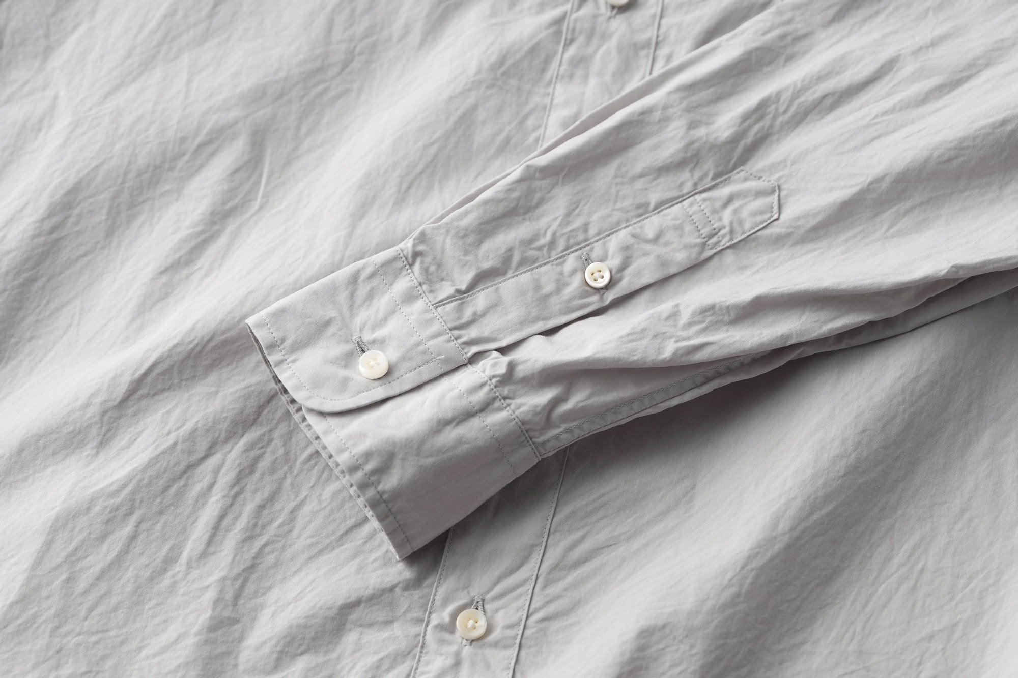 classico/h.b スタンドカラーシャツ/organic typewriter cloth