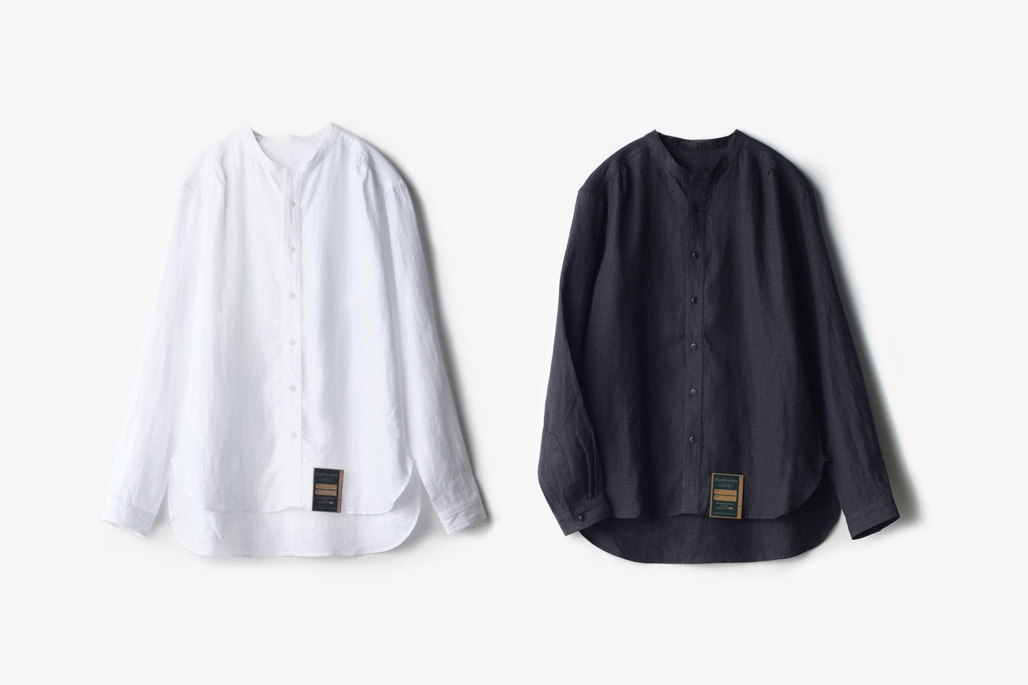 ASEEDONCLOUD/HW collarless shirt/Linen
