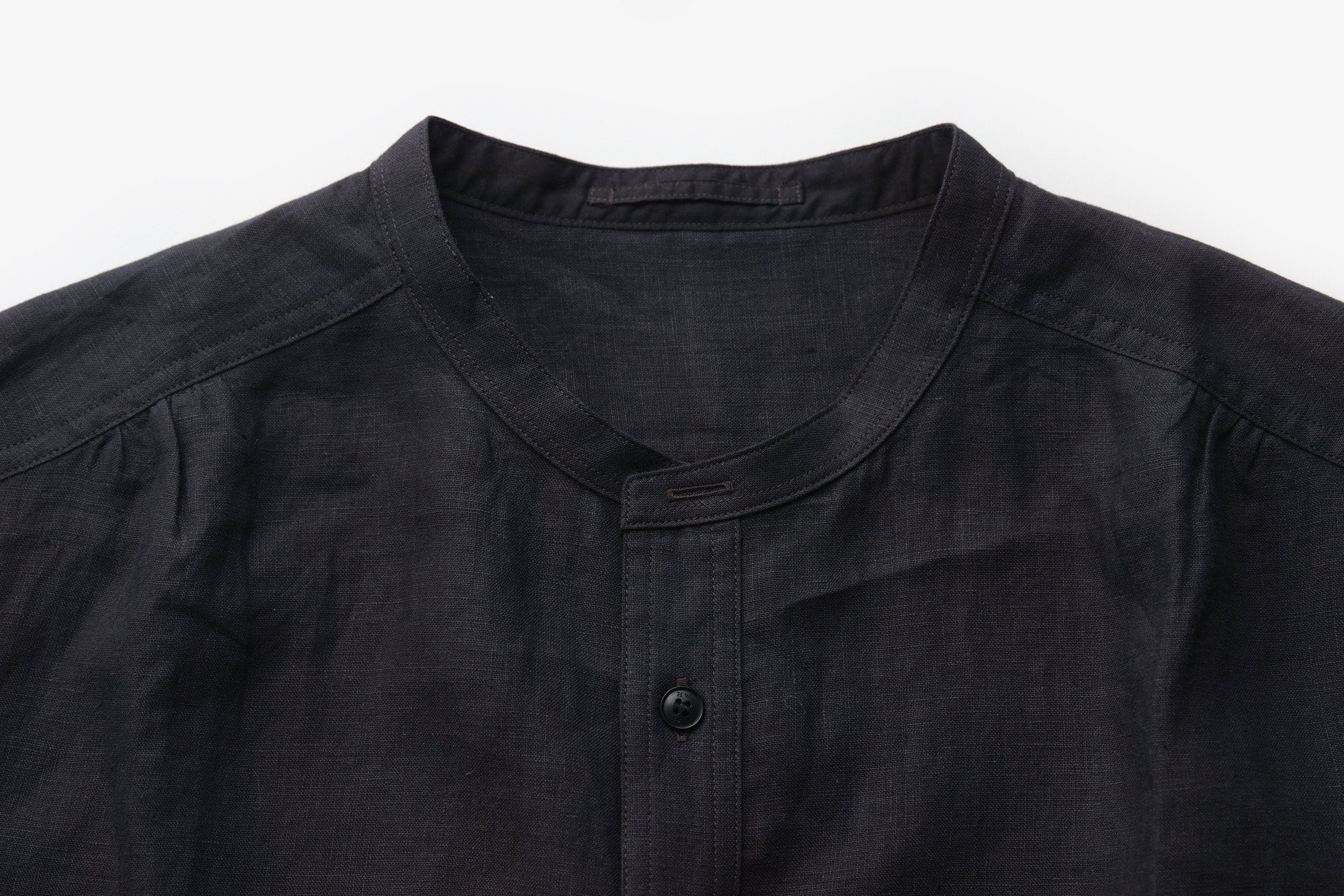 ASEEDONCLOUD/HW collarless shirt/Linen