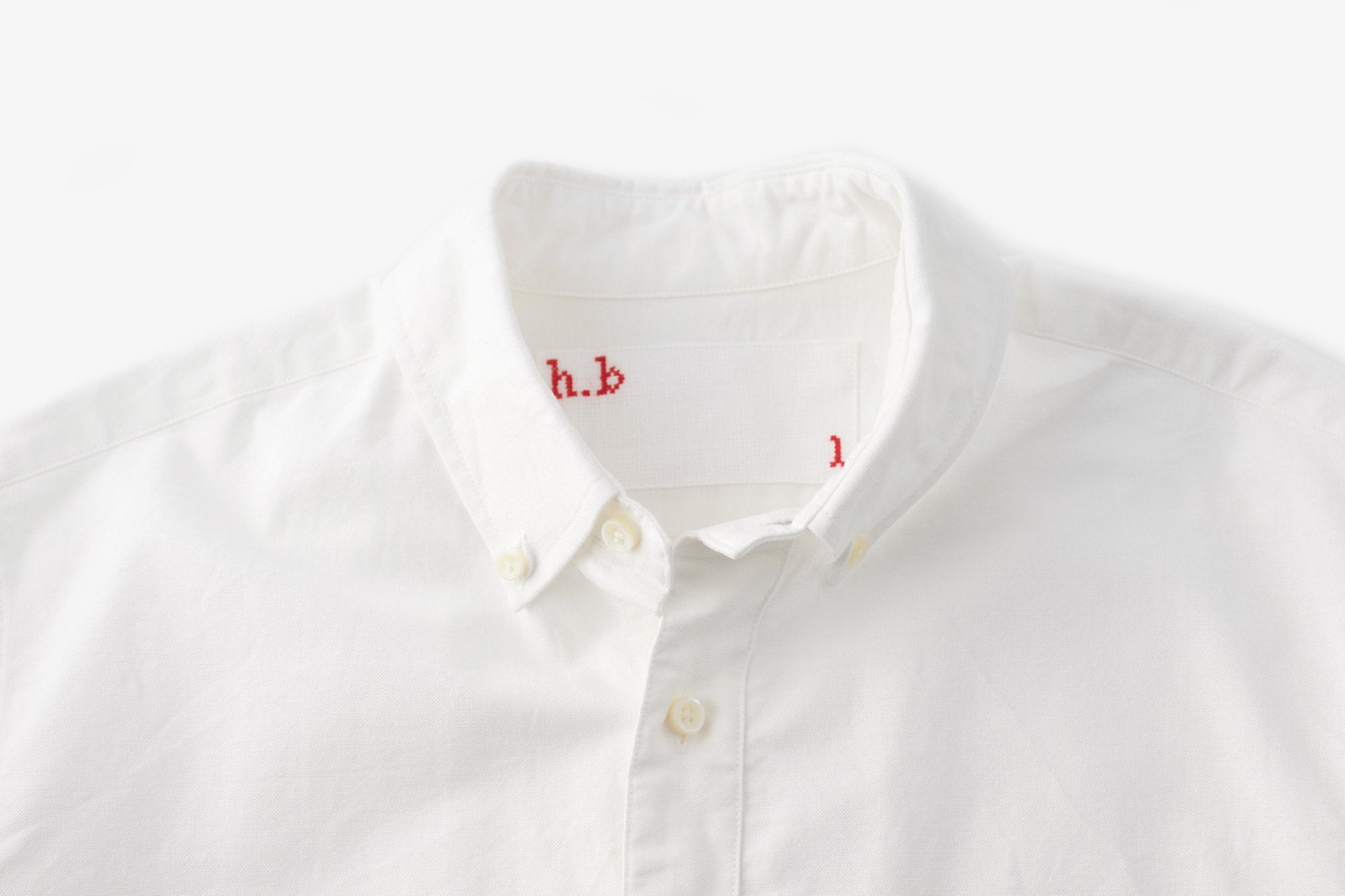 classico/h.b b.d.シャツorganic oxford/White