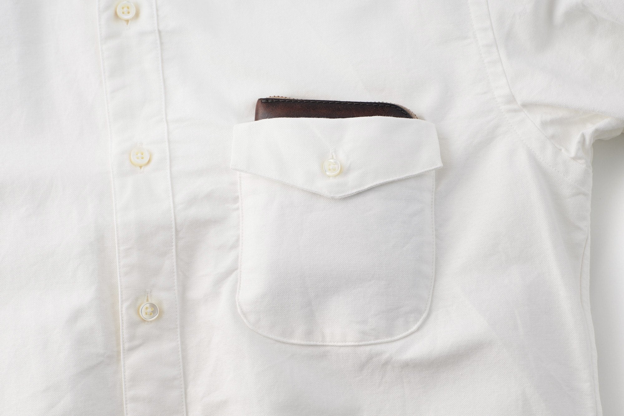 classico/h.b b.d.シャツorganic oxford/White