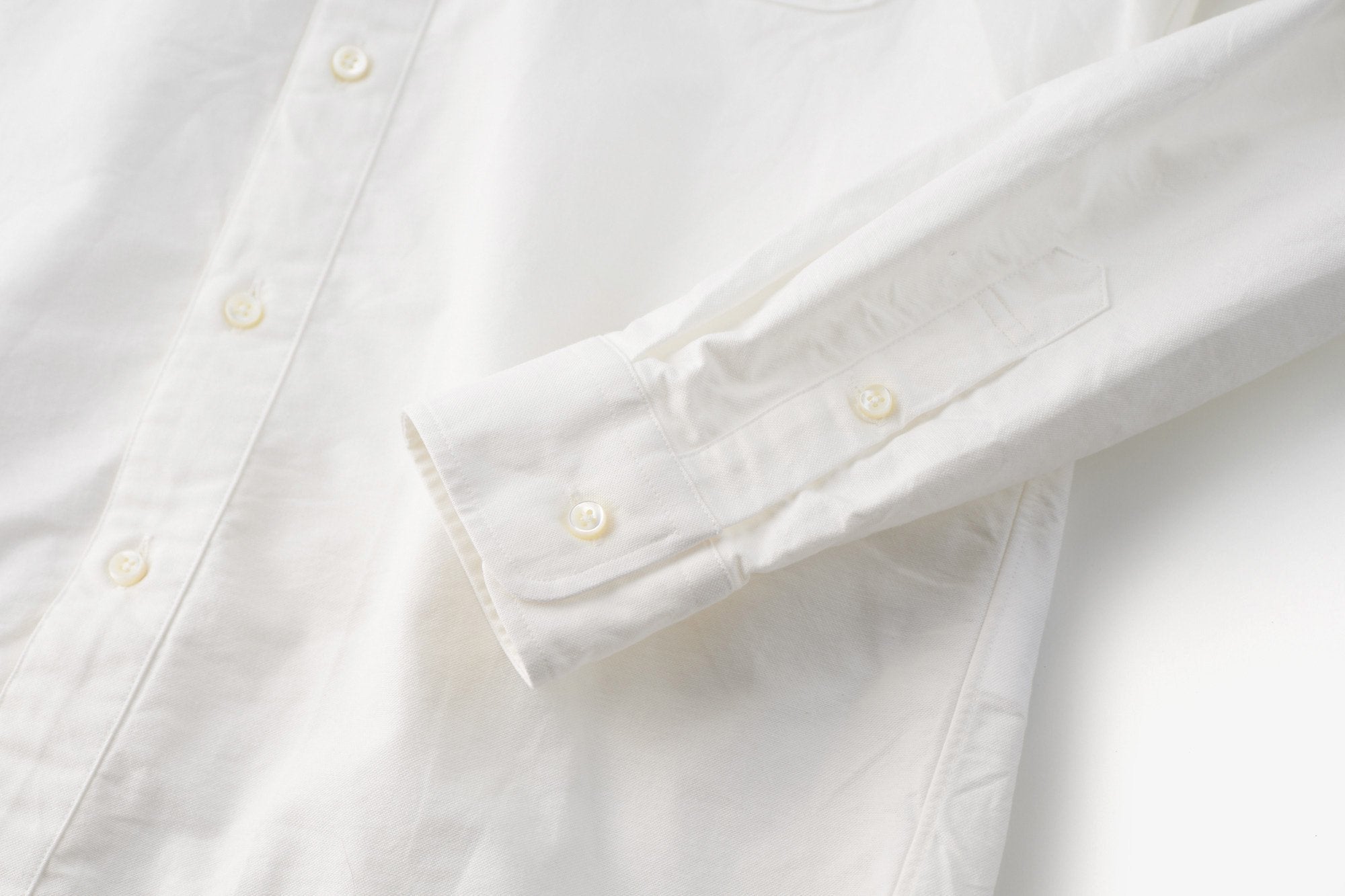 classico/h.b b.d.シャツorganic oxford/White