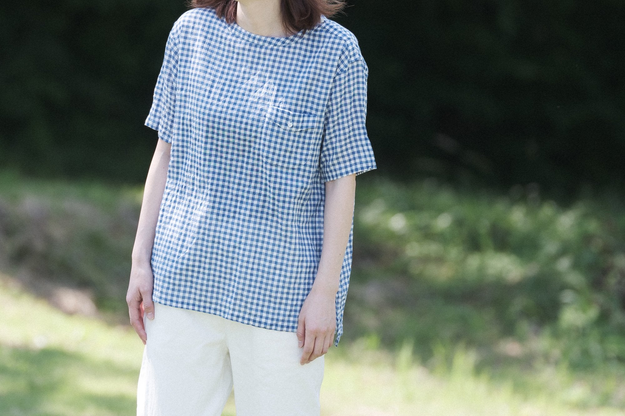 classico/h.b サマータイムシャツ/shairring gingham
