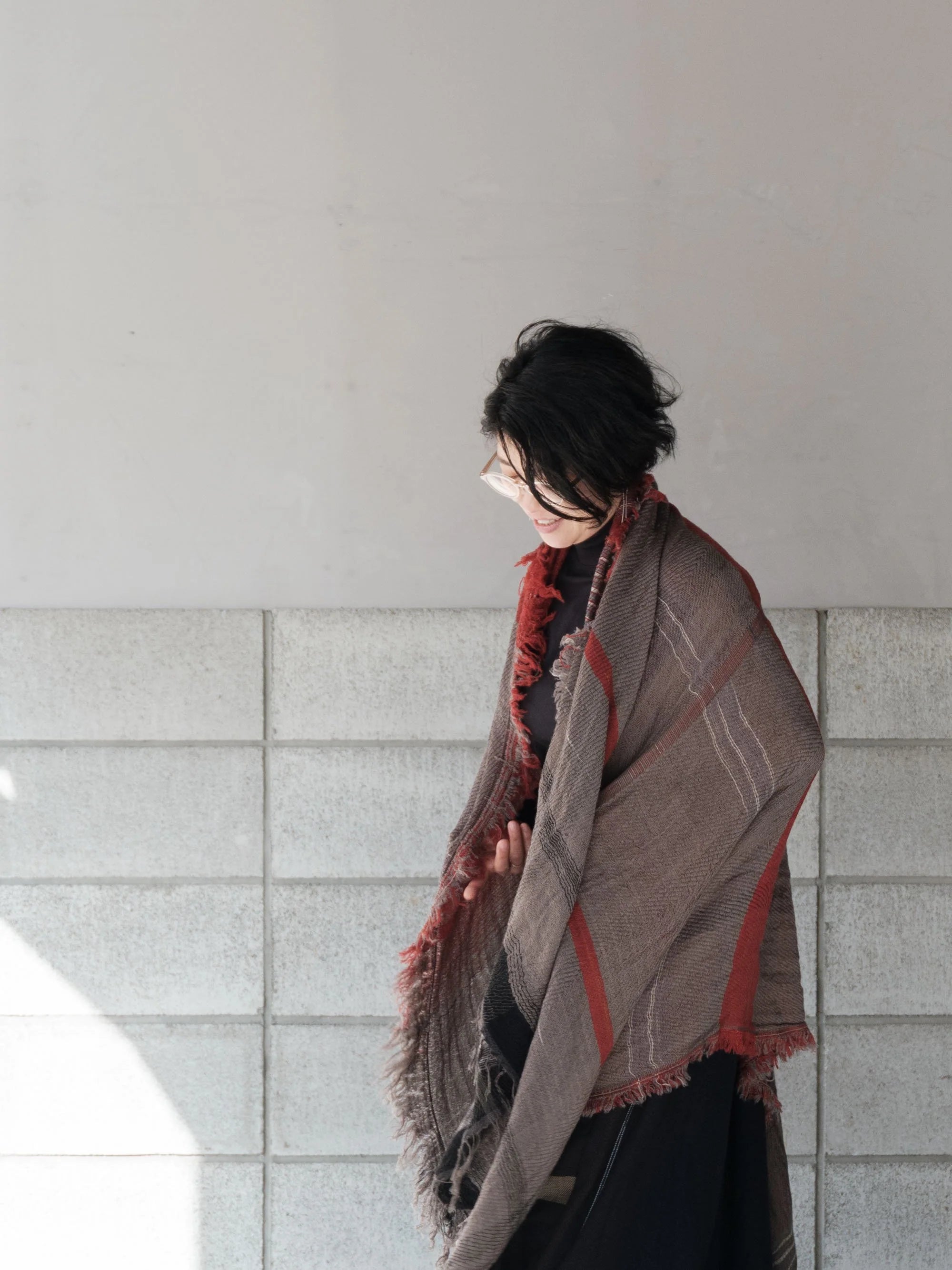 tamaki niime ウールストール roots shawl BIG wool|tamaki niime 玉木新雌