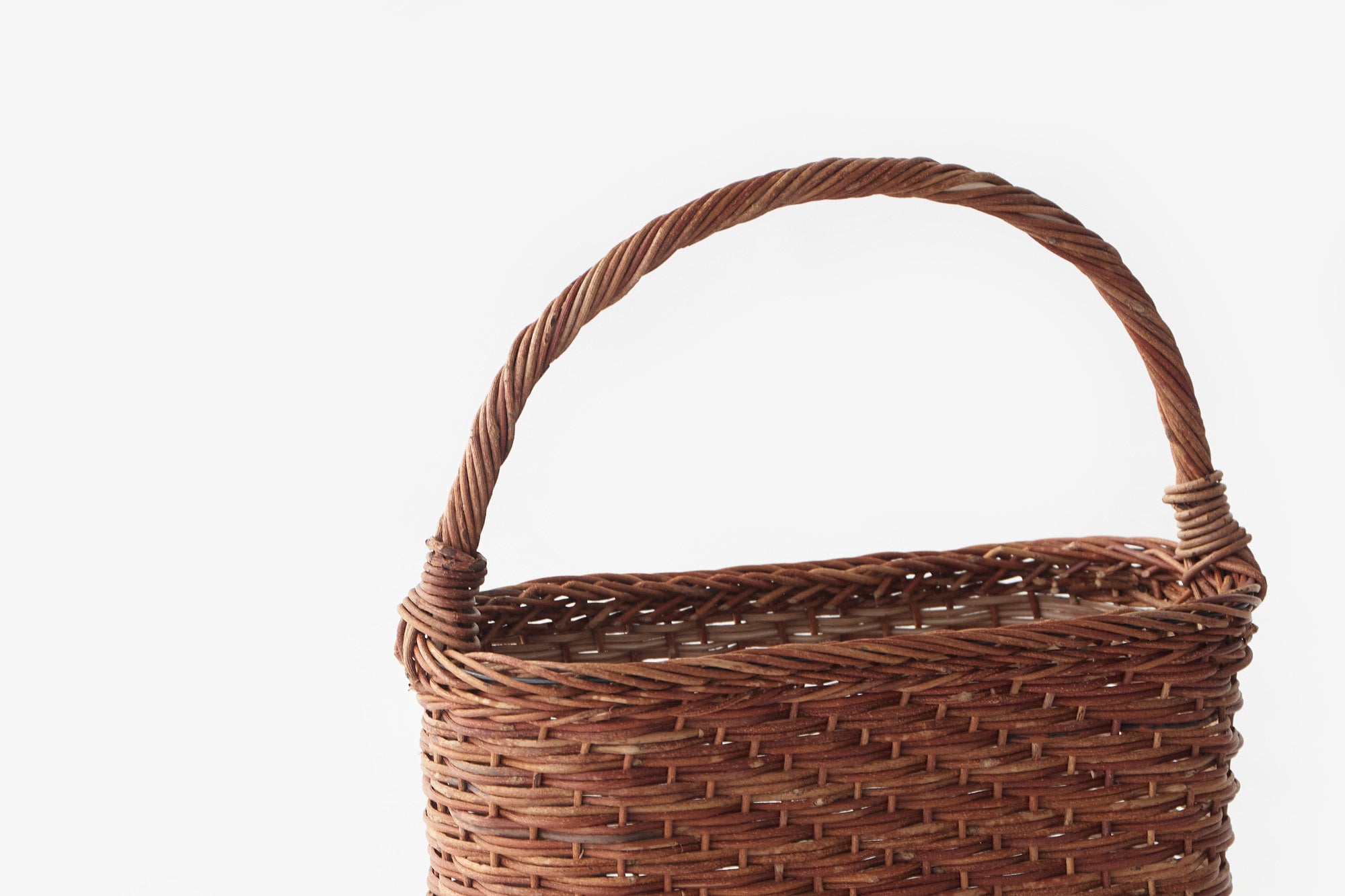 松野屋/あけび楕円1本手かご