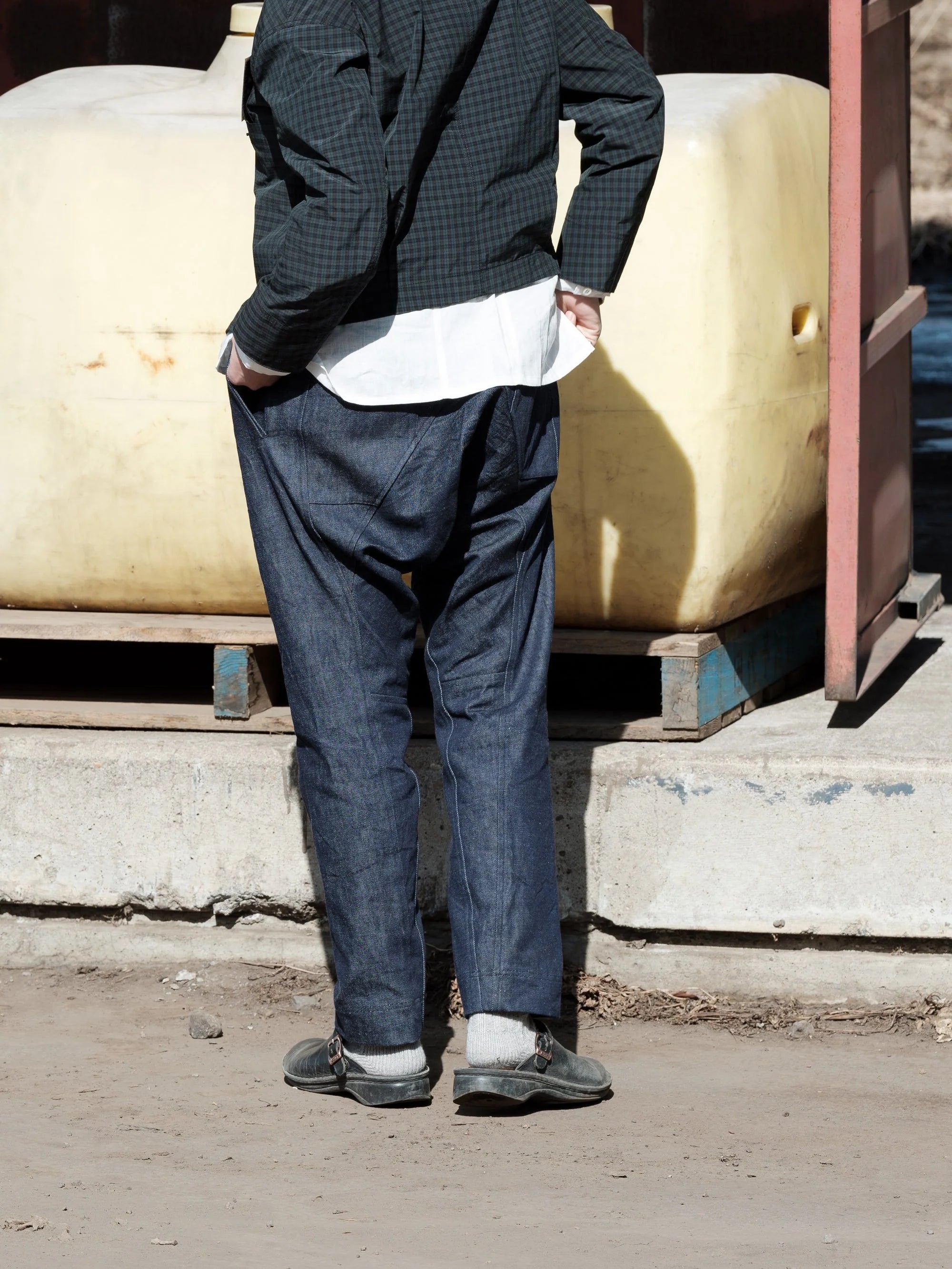 石徹白洋品店/たつけ/オーガニックコットンデニム/藍染ダーク