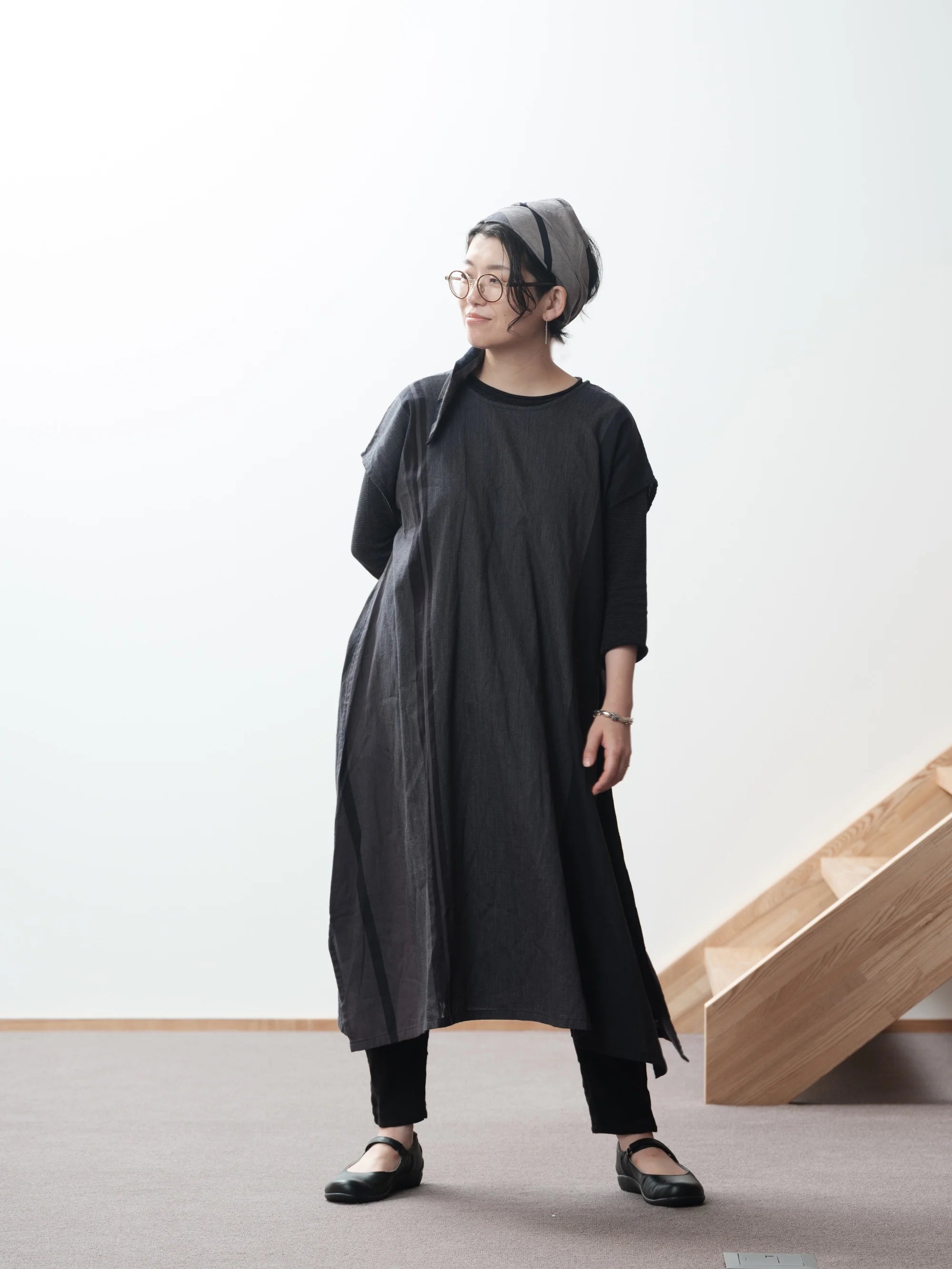 イッテンモノ】tamaki niime fuwa-T LONG イッテンモノ】tamaki niime fuwa-T LONG