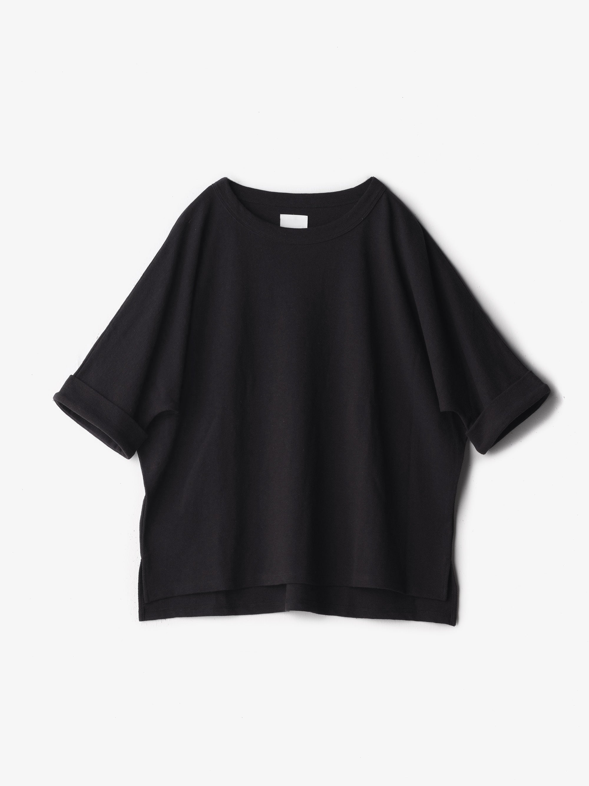 わざわざ/さらさら鹿の子リネンドルマントップ