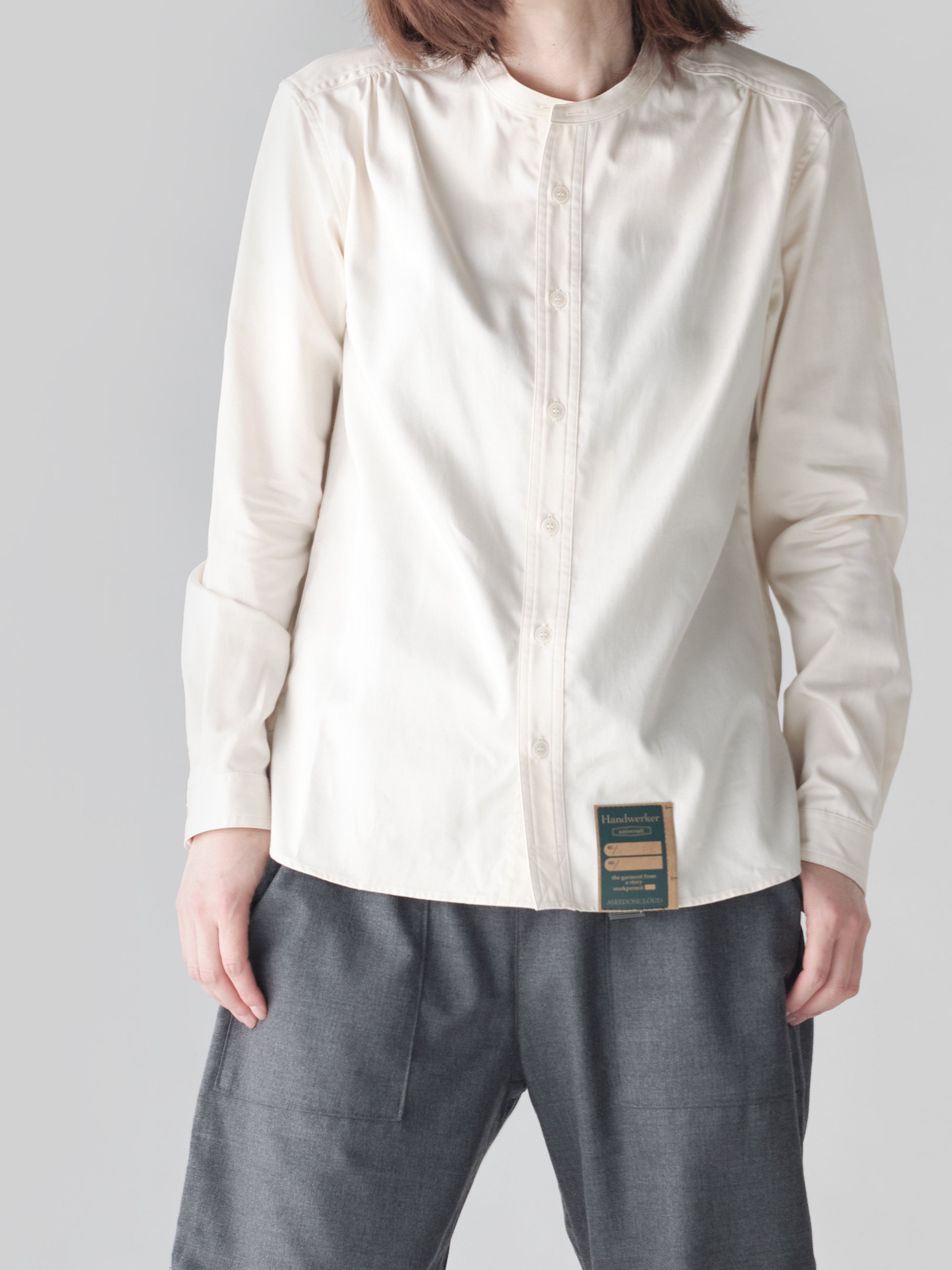HW collarless shirt Organic cottone｜ASEEDONCLOUD