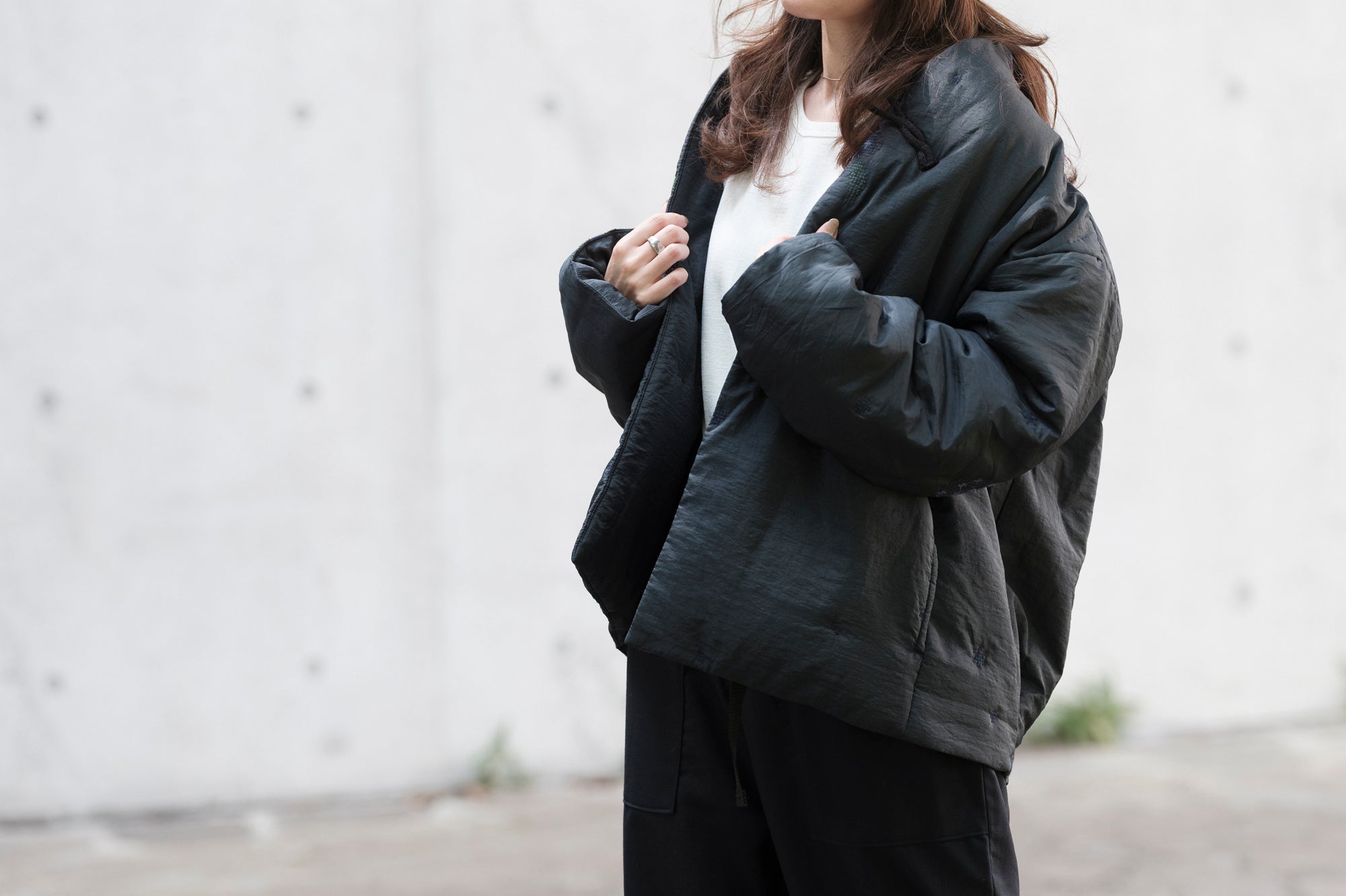 ASEEDONCLOUD/Fog collector's blouson Sankayo embroidery quilt