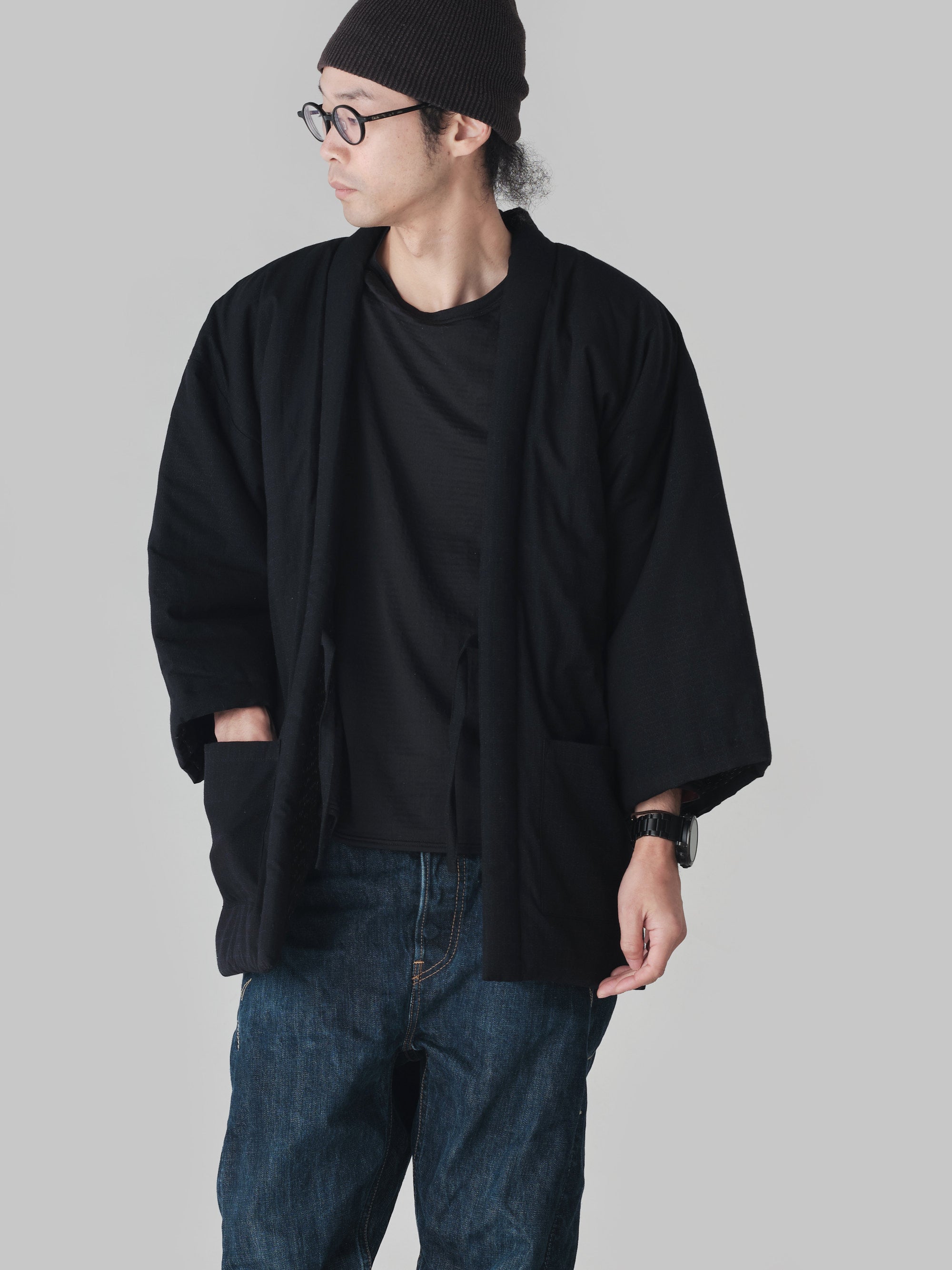 宮田織物/麻の葉袢天