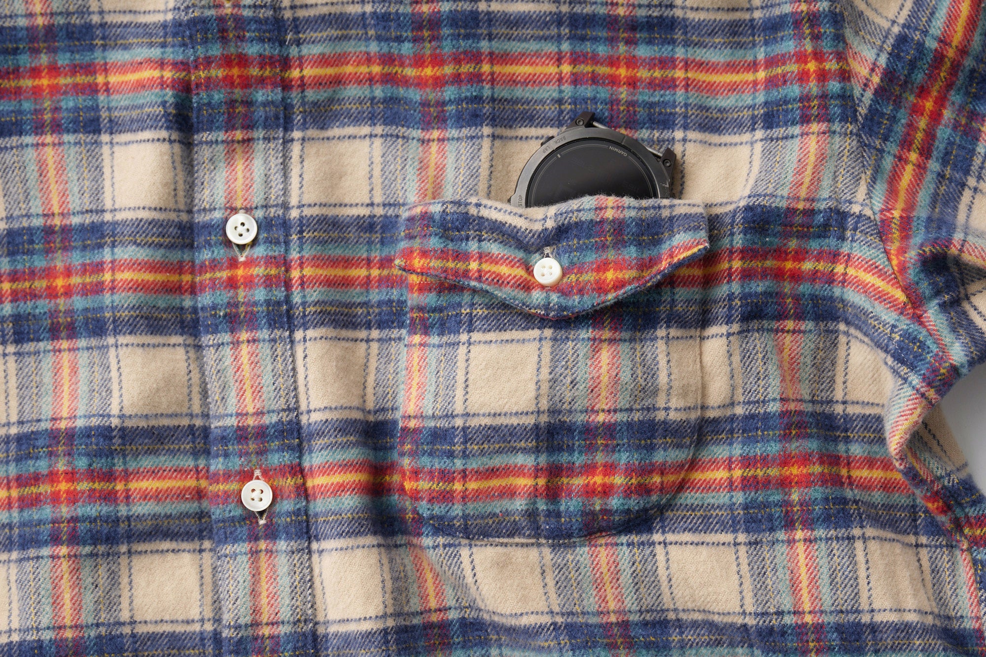 classico/h.b スタンドカラーシャツ/flannel check