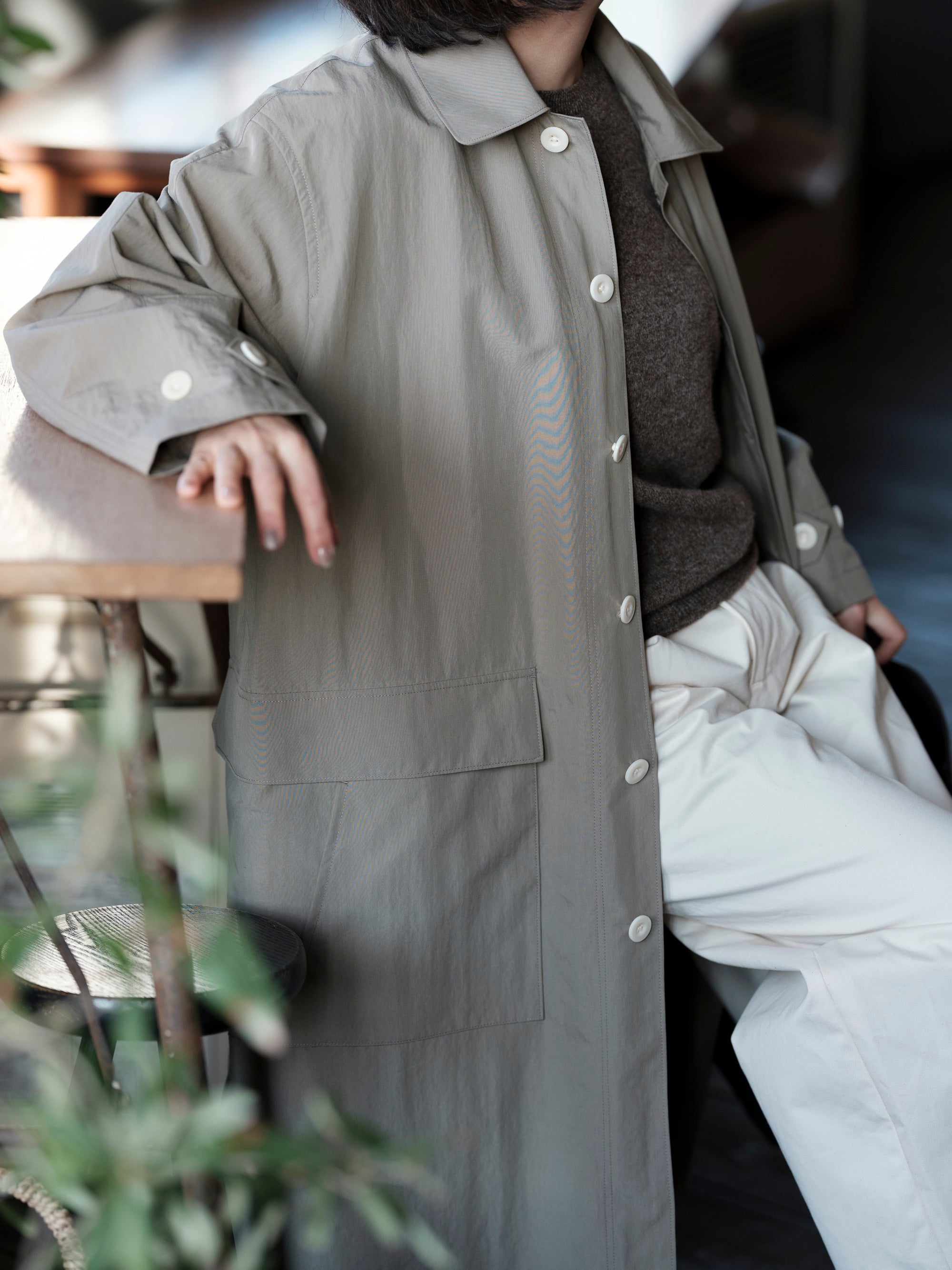 ASEEDONCLOUD/HW/overcoat/Cotton nylon weather