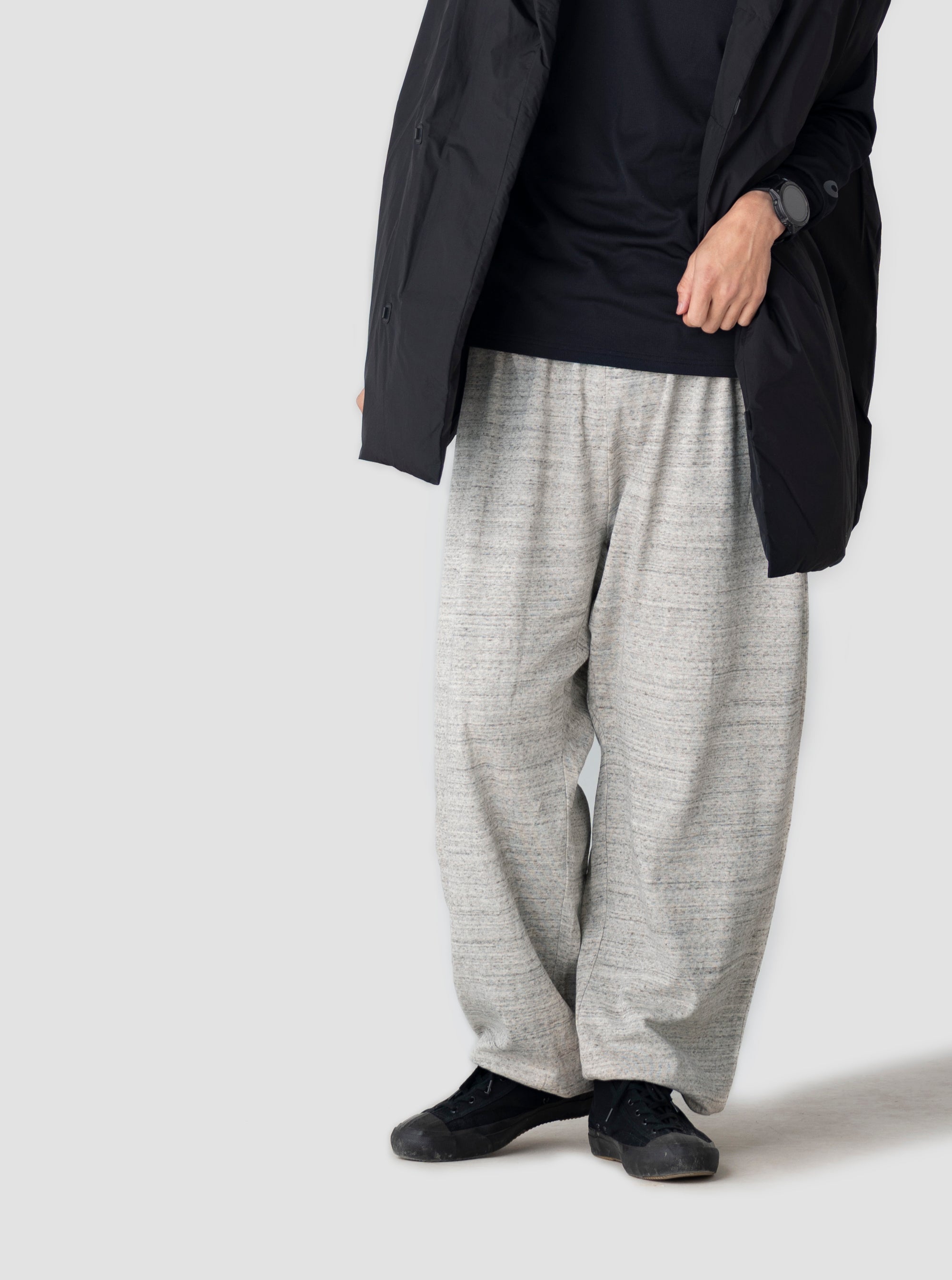 yohaku/緑綿ガーゼ微起毛/ワイドスウェットパンツ