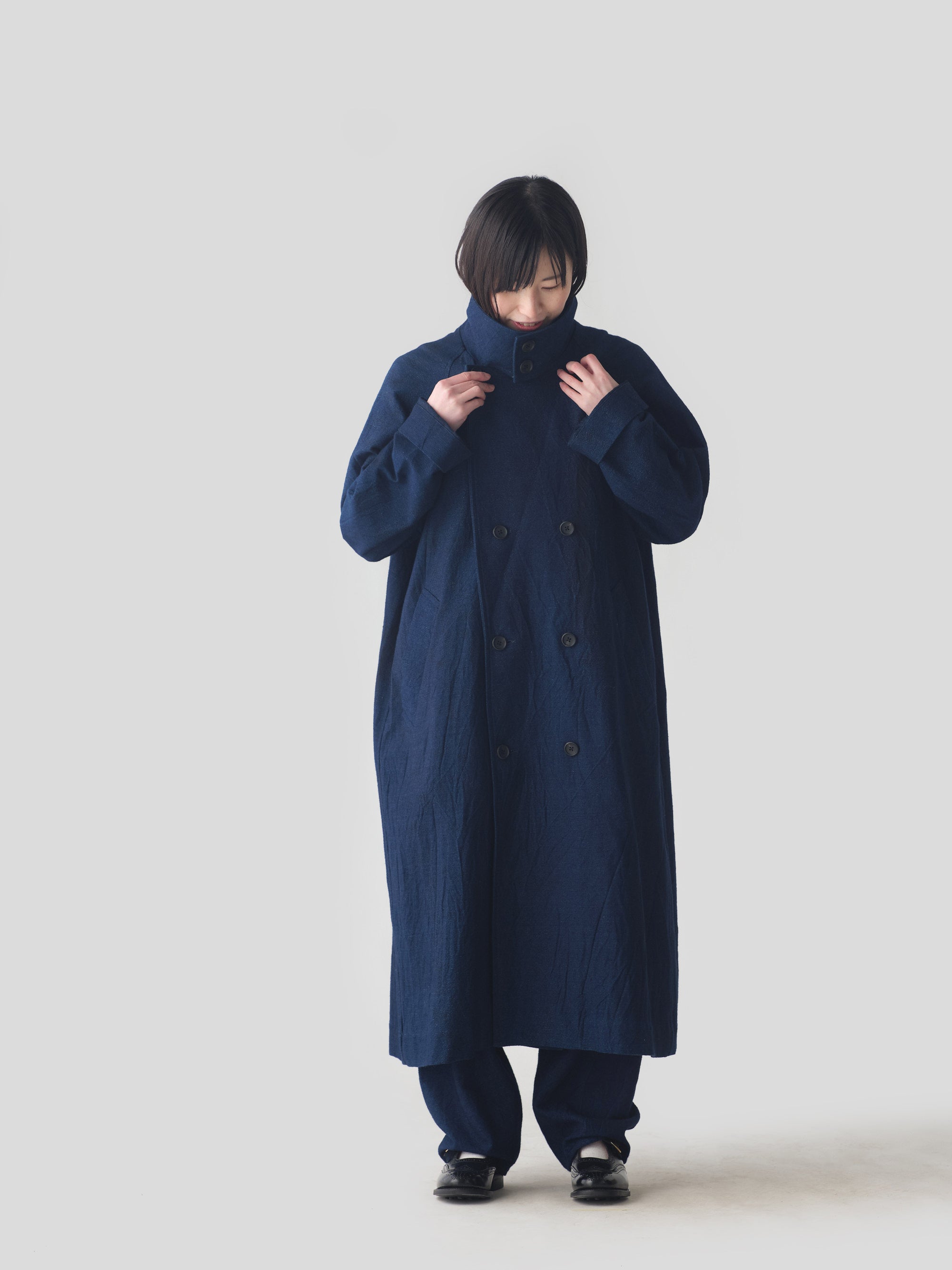 tamaki niime/indigo cotton/coat