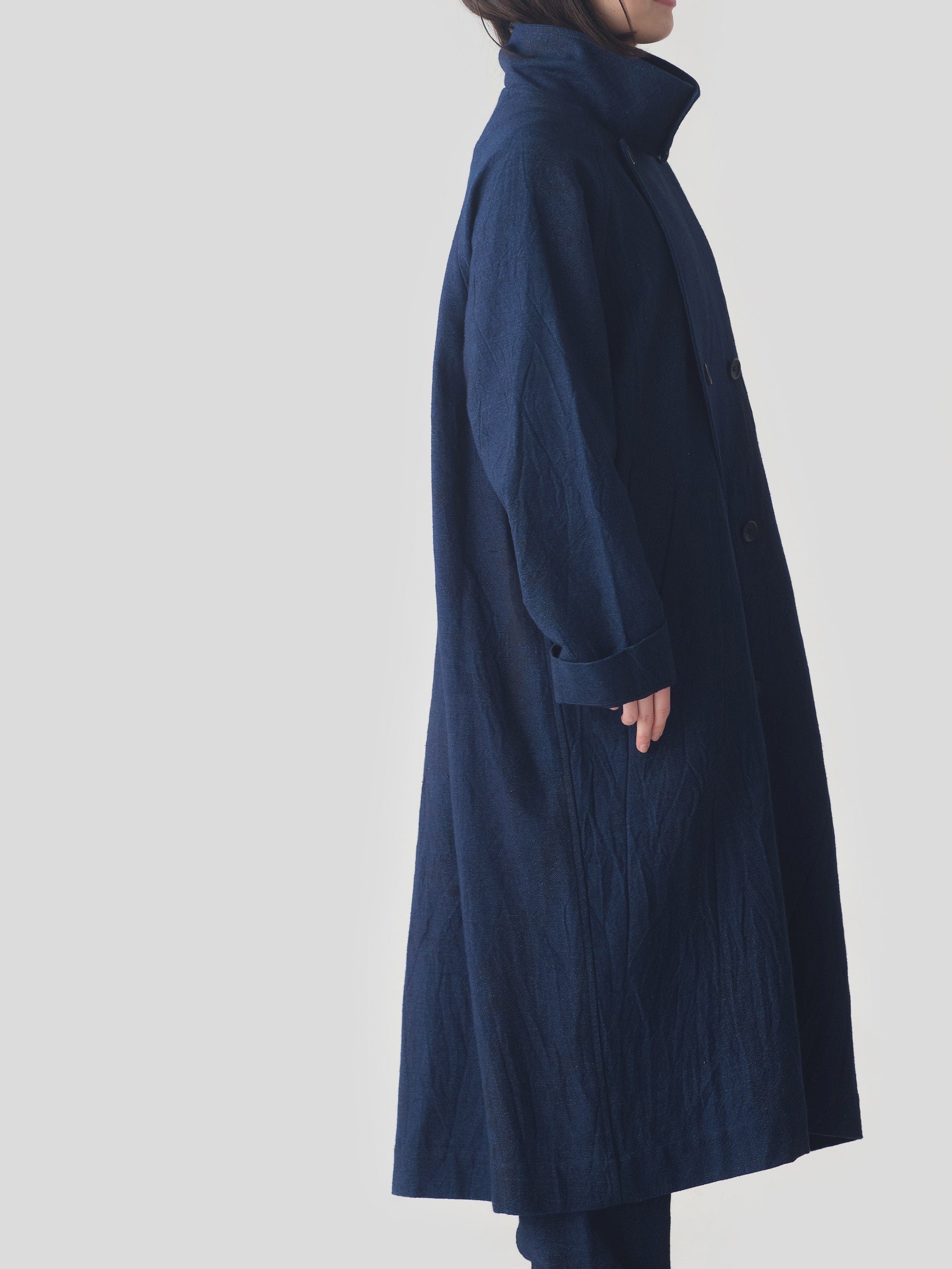 tamaki niime/indigo cotton/coat