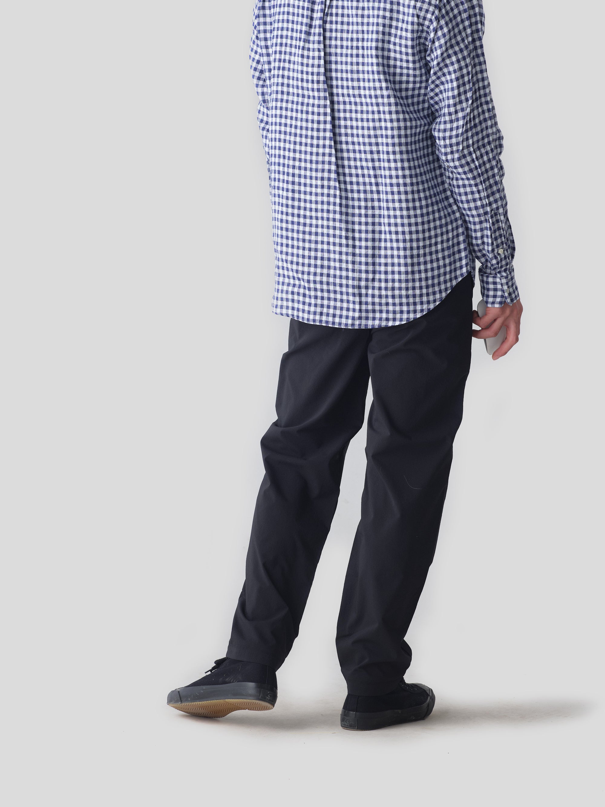 classico/h.b スタンドカラーシャツ/ハードマンズリネン gingham