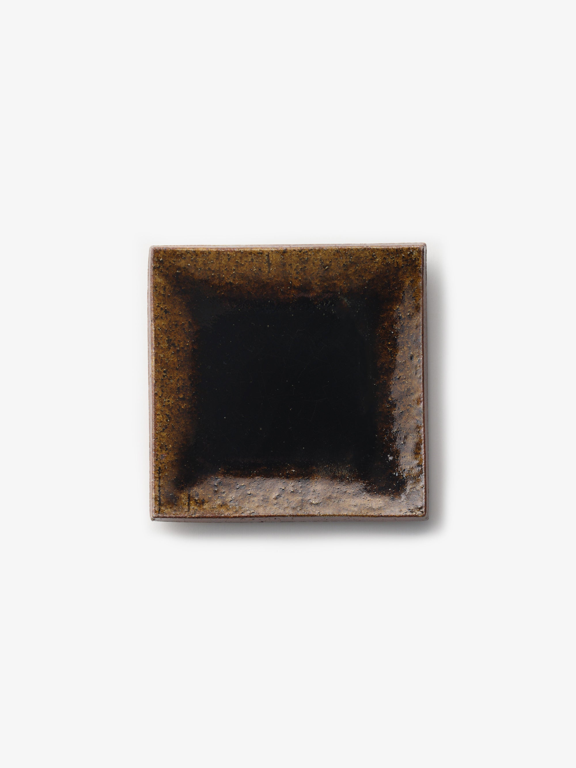健太郎窯/飴釉銘々皿/小