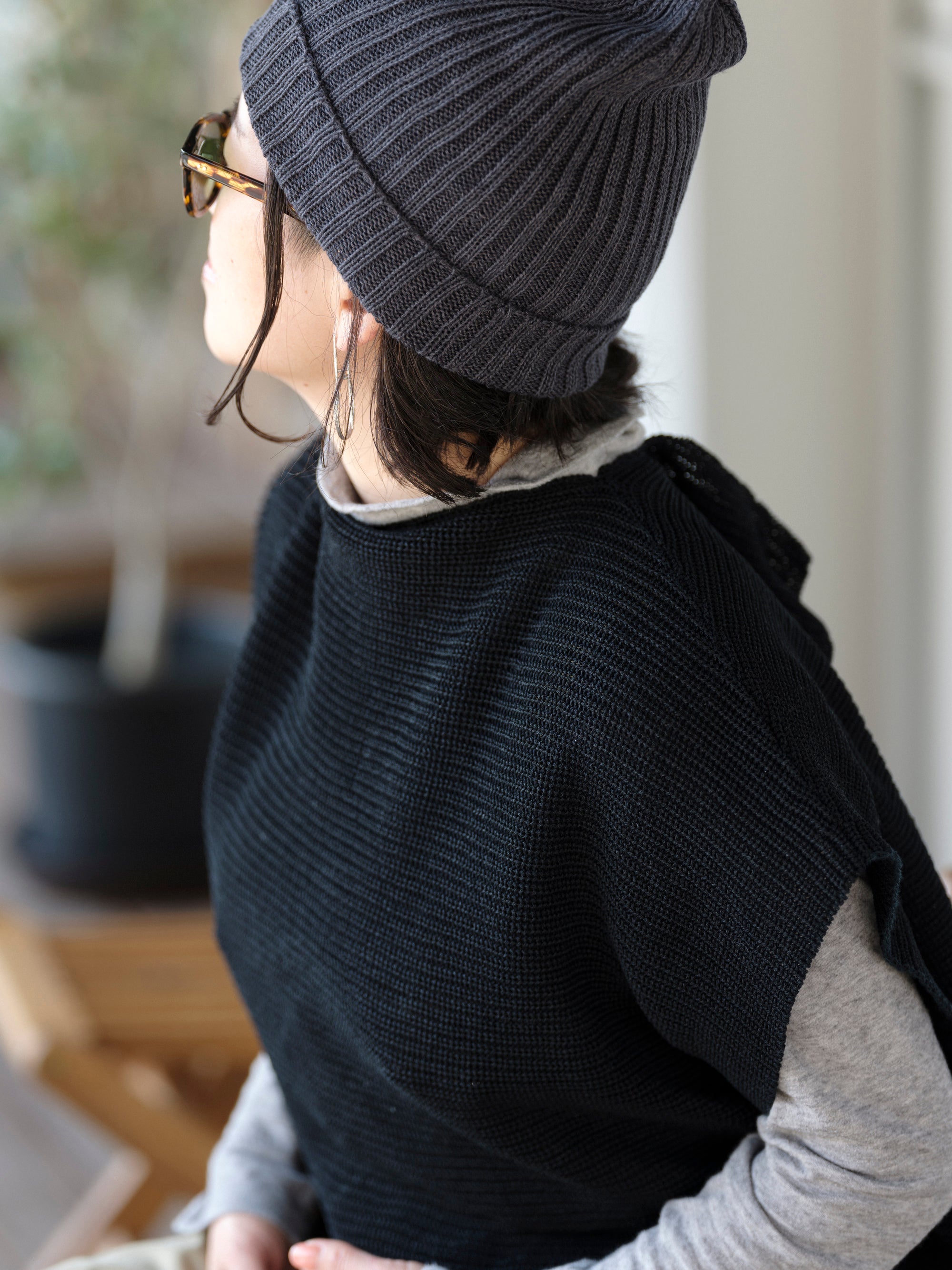 宝島染工/和紙ニットダブルベスト