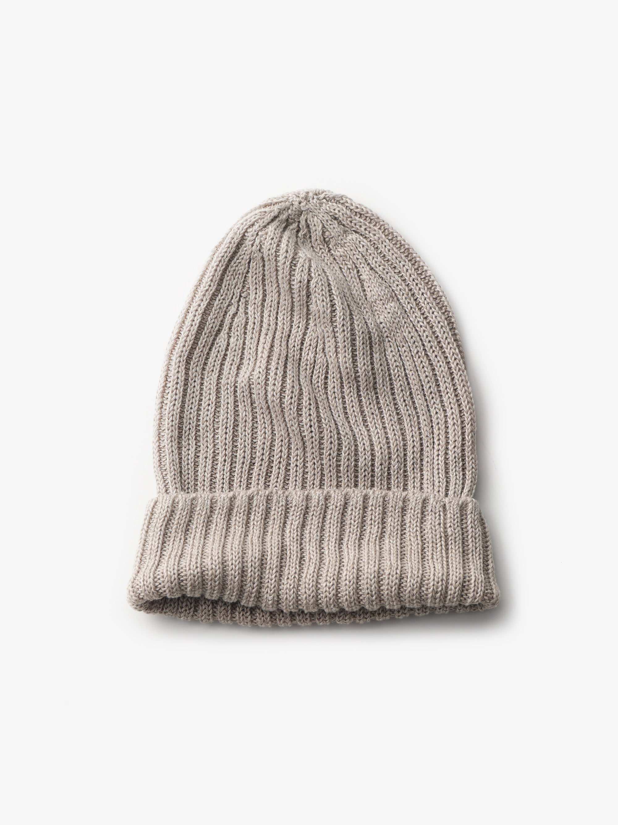 わざわざ/サラサラのリネンニット帽子