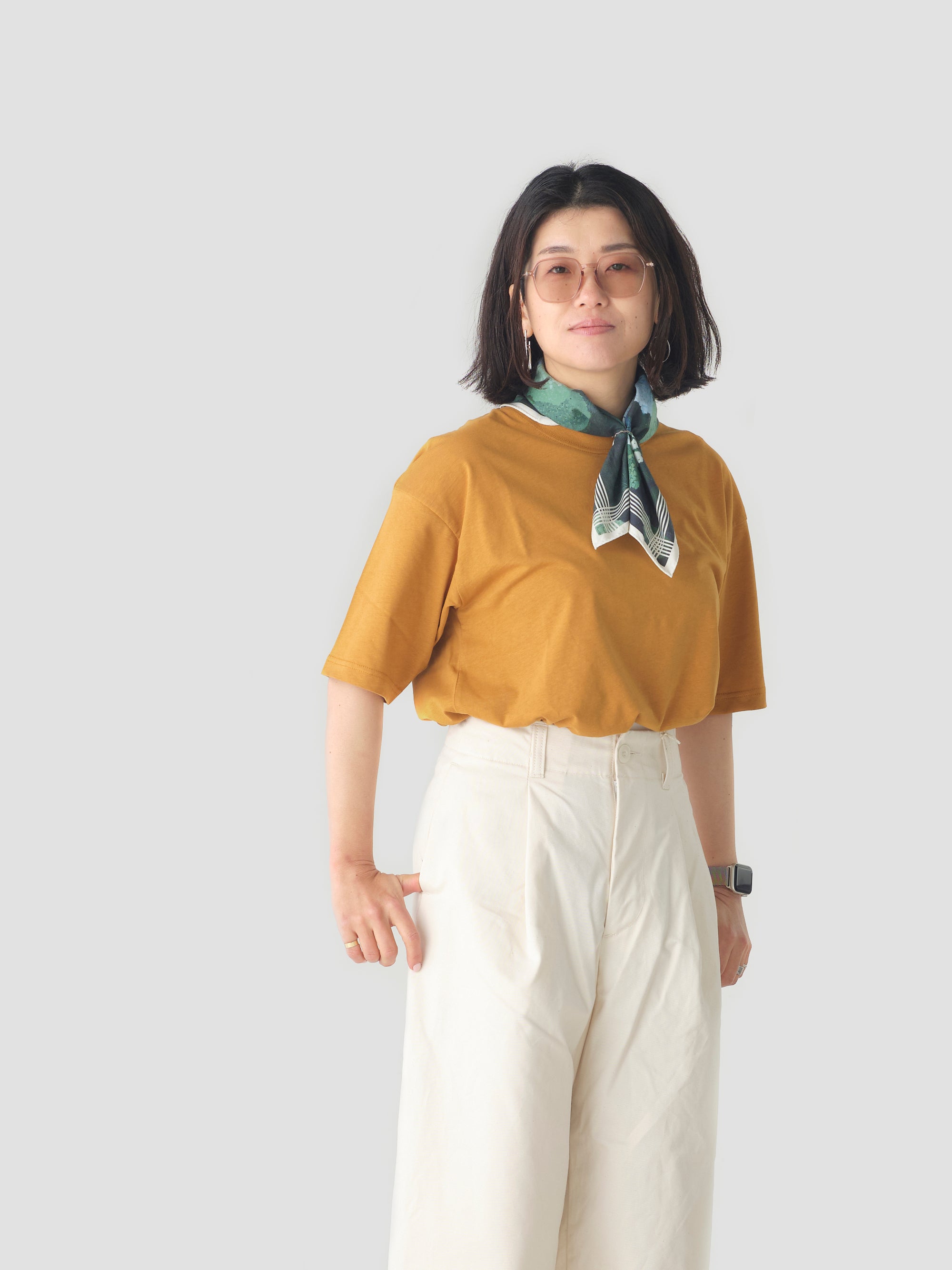 yohaku/ビッグTシャツ/ラフィーコンパクト天竺