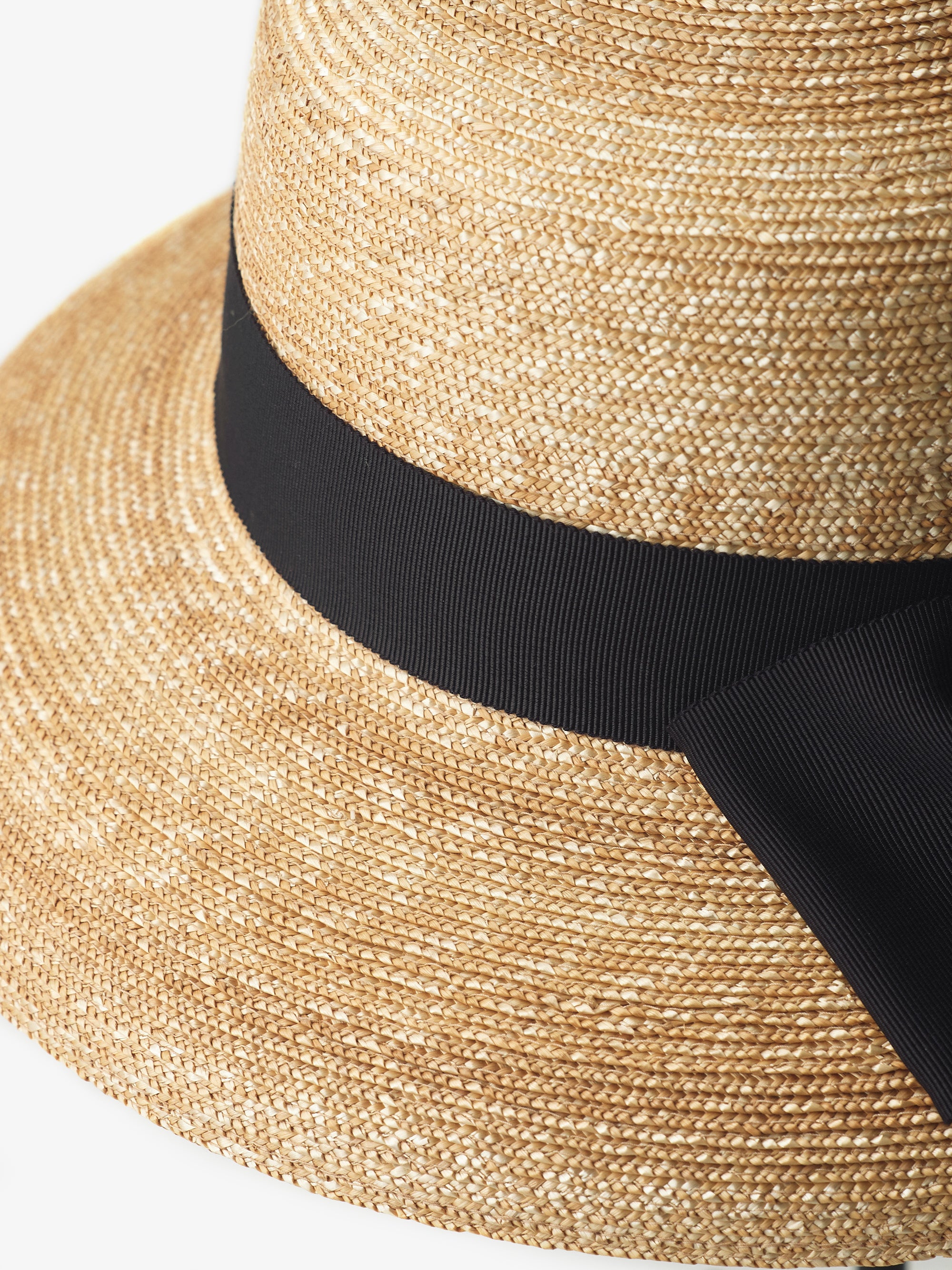 石田製帽/極細麦ストローハット/カサブランカ