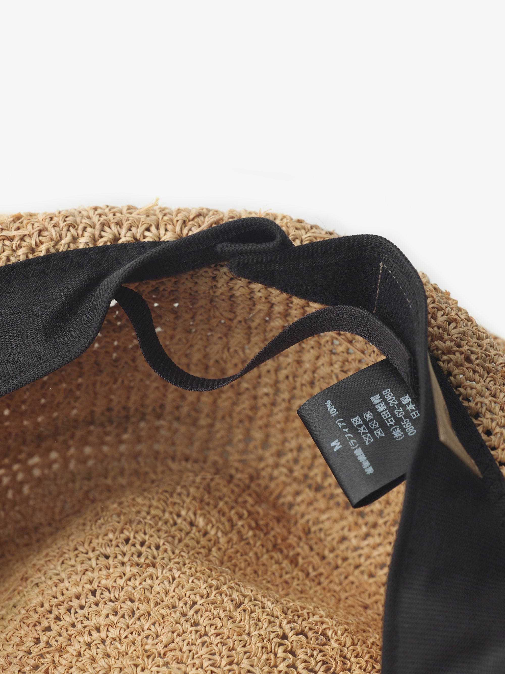 石田製帽/ラフィア糸入りかぎ編み/ソフトハットセーラ