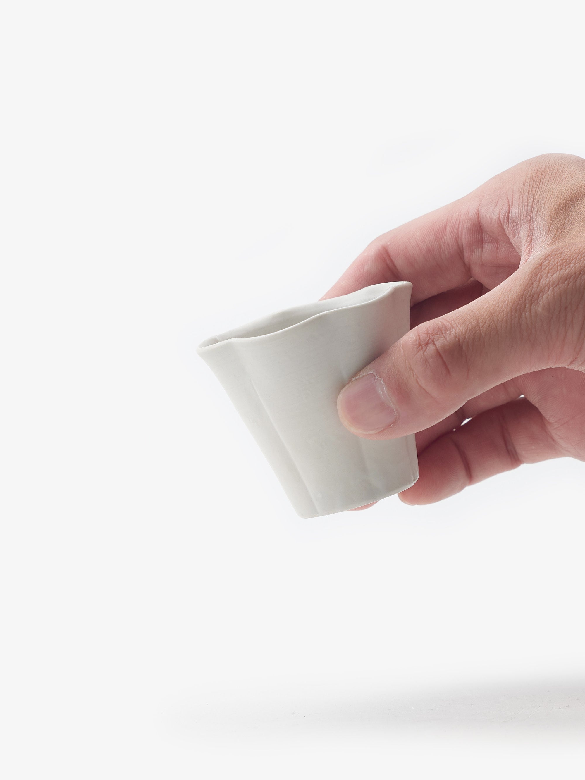 境知子/白釉/りんか茶杯